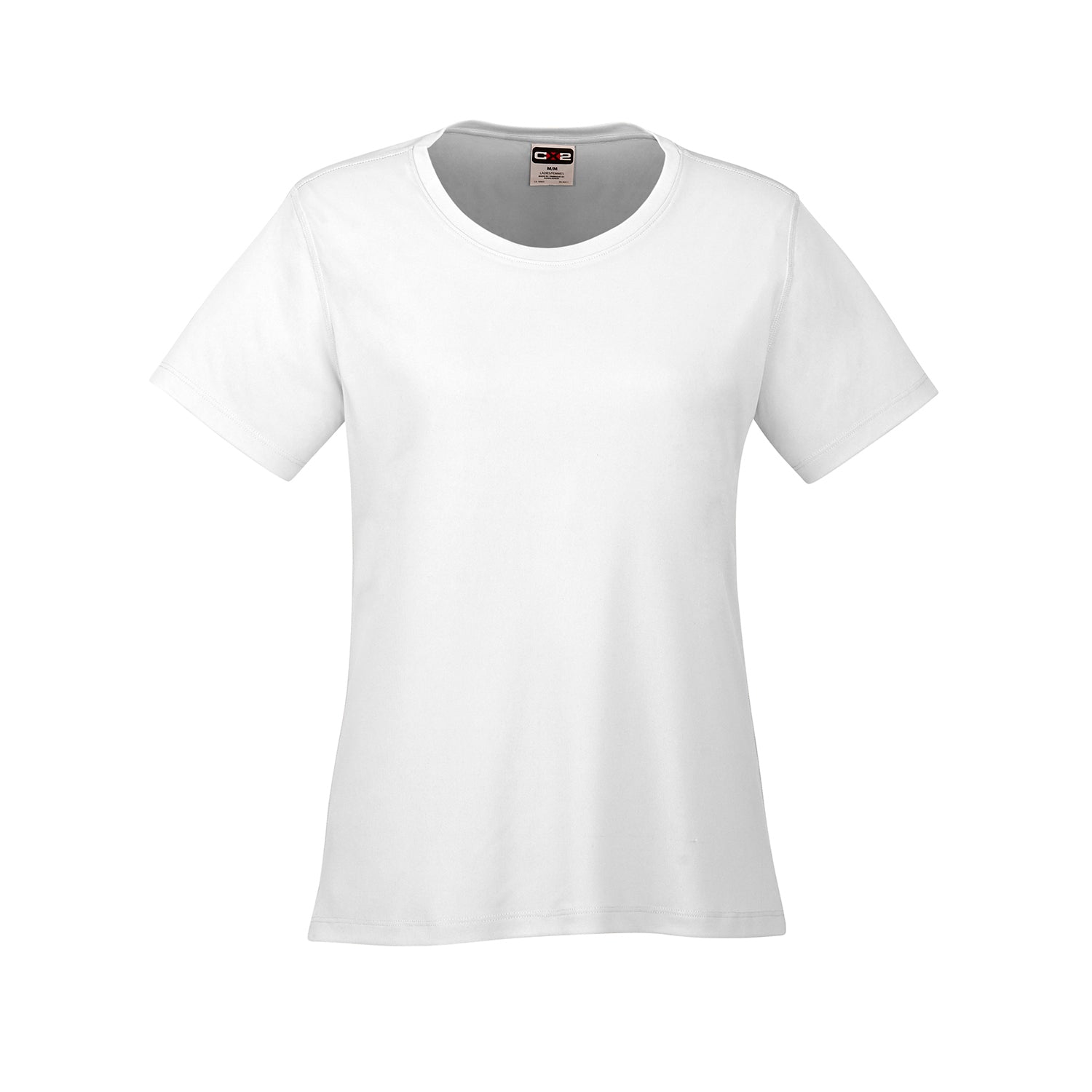 S05936 - Coast - Ladies Crew Neck Polyester Tee White 5936 __label:NEW COLORS CX2 dry fit dryfit l350 Ladies team tt11 Women