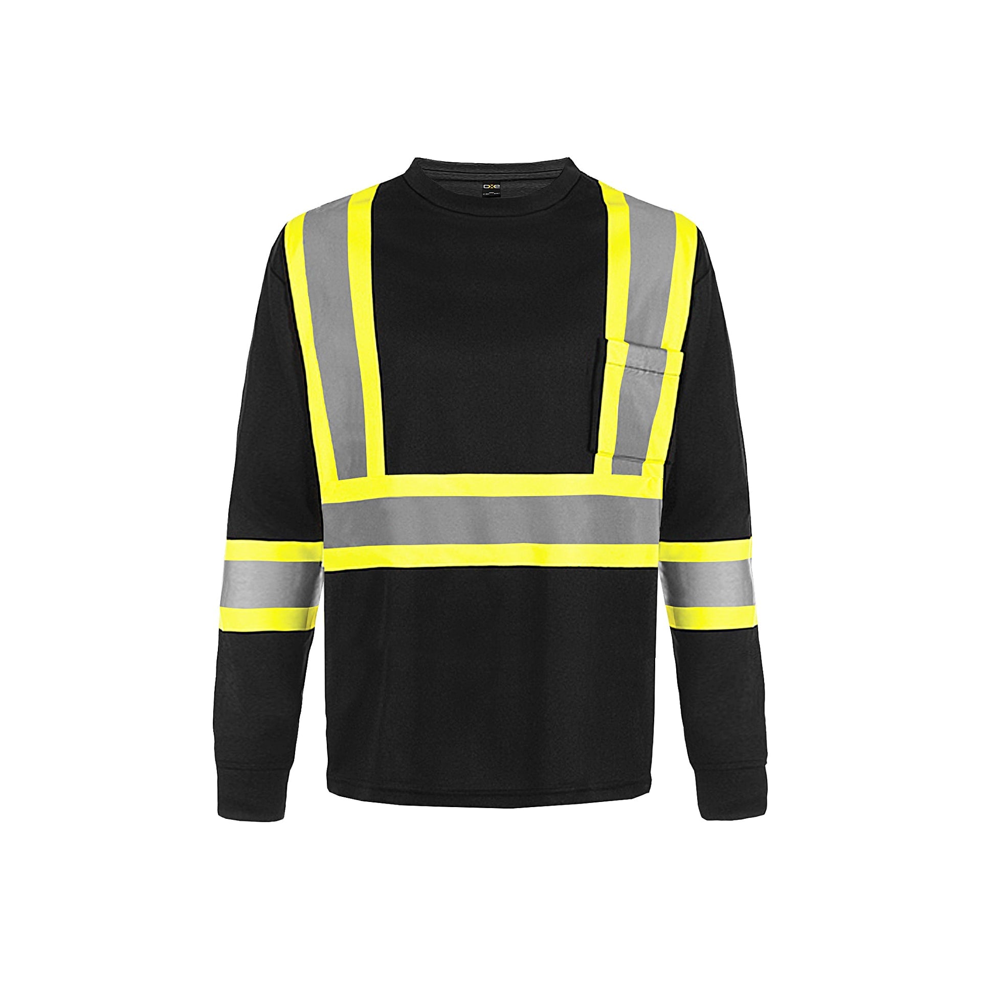 S05948 - Beacon - Long Sleeve Hi-Vis T-Shirt Black 5948 __label:NEW hi-vis hi-vis tee Long sleeve safety s05948 safety t-shirt