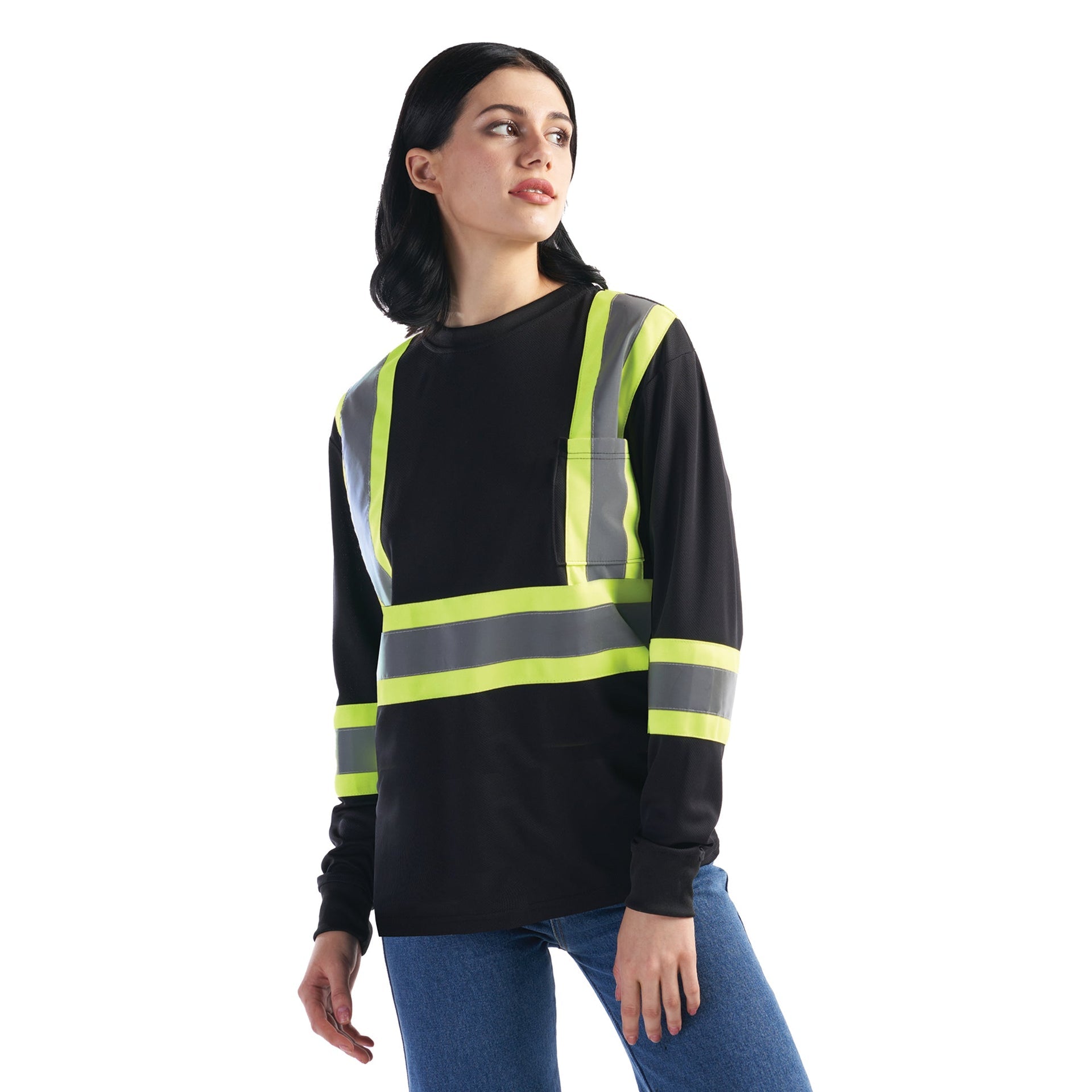 S05948 - Beacon - Long Sleeve Hi-Vis T-Shirt 5948 __label:NEW hi-vis hi-vis tee Long sleeve safety s05948 safety t-shirt