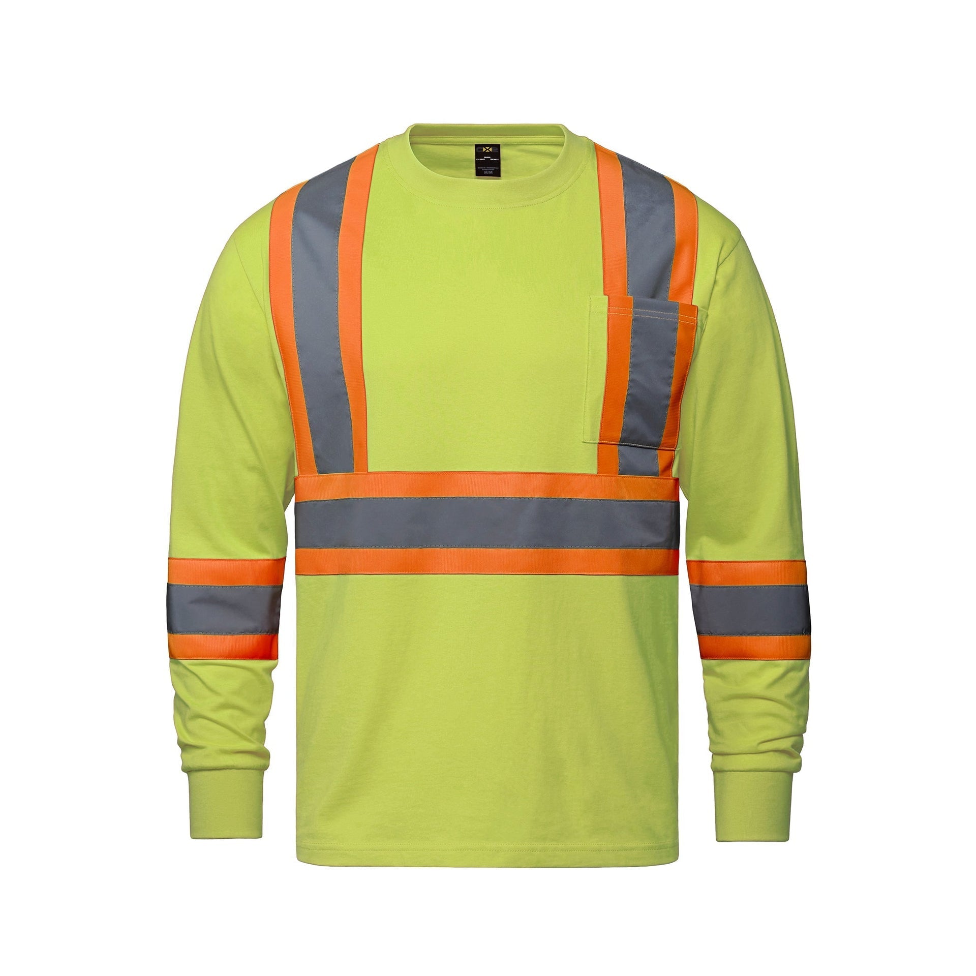 S05995 - Paramount - Cotton Long Sleeve Hi-Vis T-Shirt Yellow 05995 5995 __label:IN-STOCK
