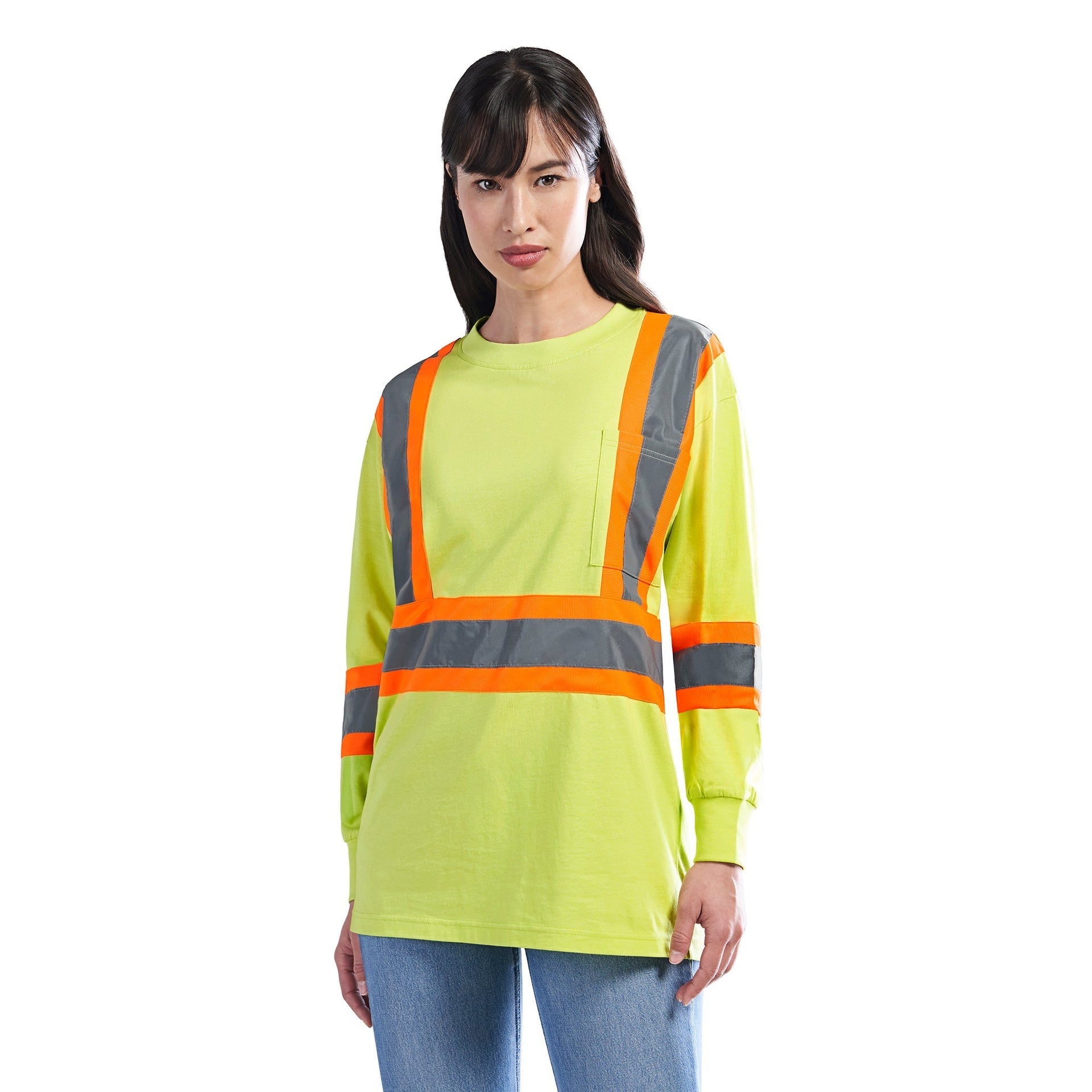 S05995 - Paramount - Cotton Long Sleeve Hi-Vis T-Shirt 05995 5995 __label:IN-STOCK