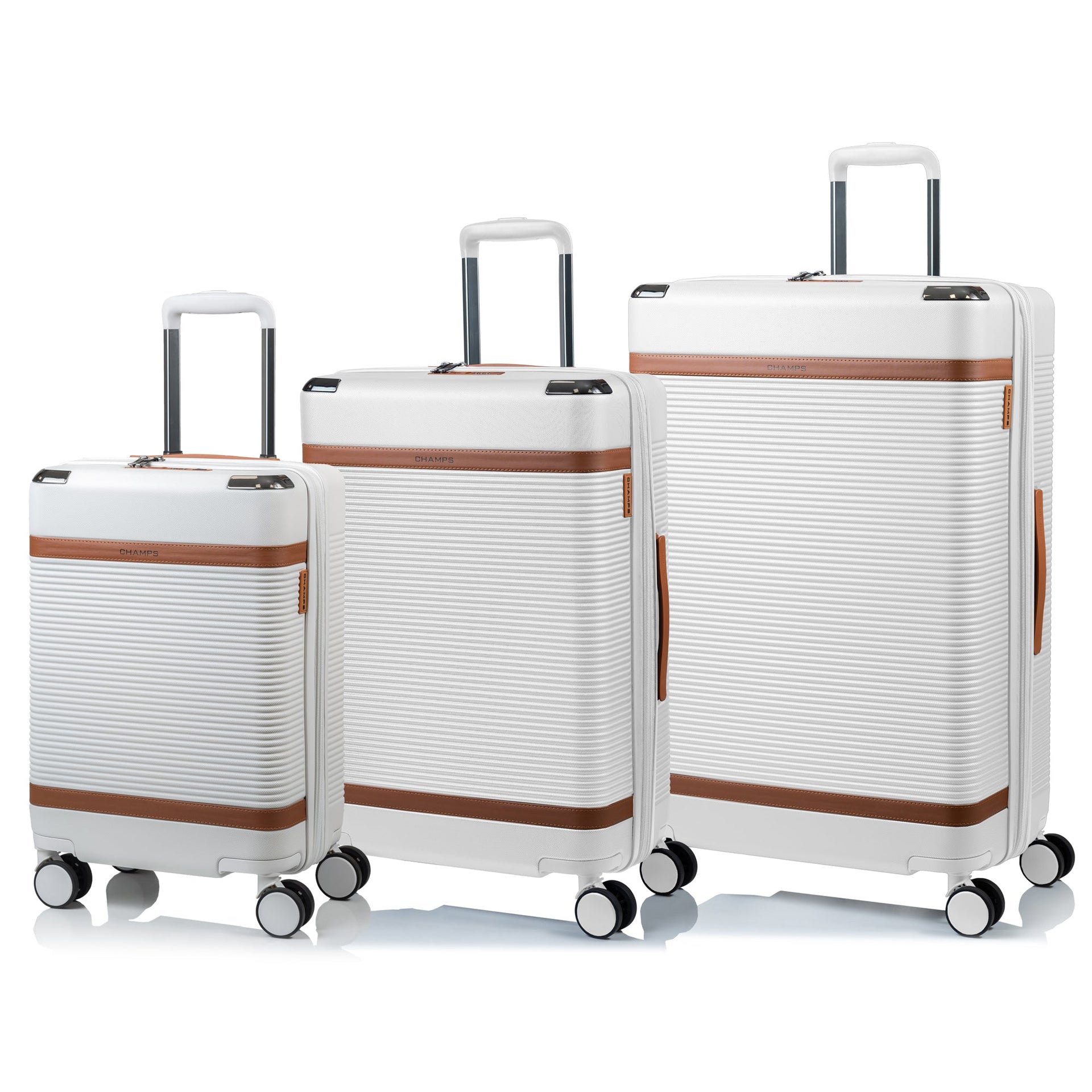 Vintage III / 3-Piece Luggage Set Ivory Champs Luggage Shopify Collective