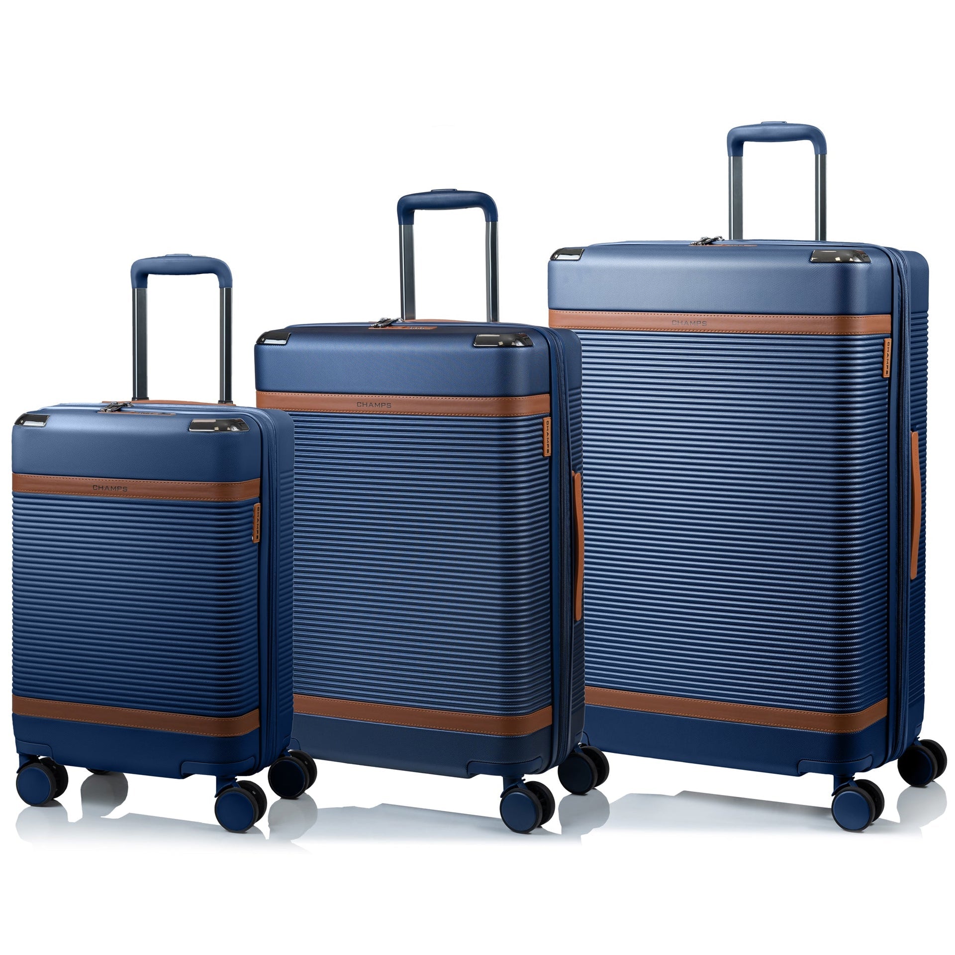 Vintage III / 3-Piece Luggage Set Navy Champs Luggage Shopify Collective