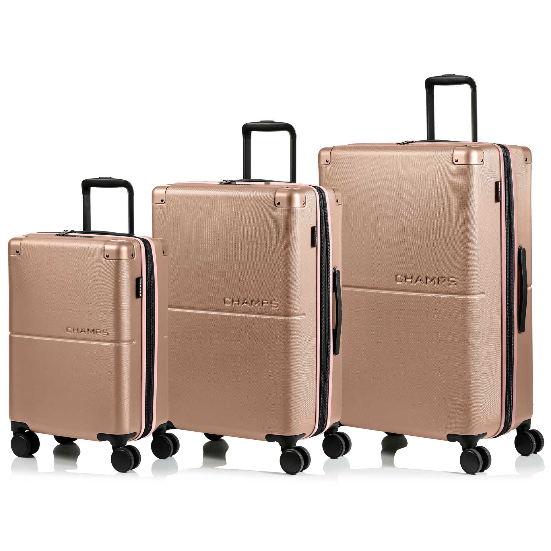 Earth / 3-Piece Luggage Set Champagne Champs Luggage Shopify Collective