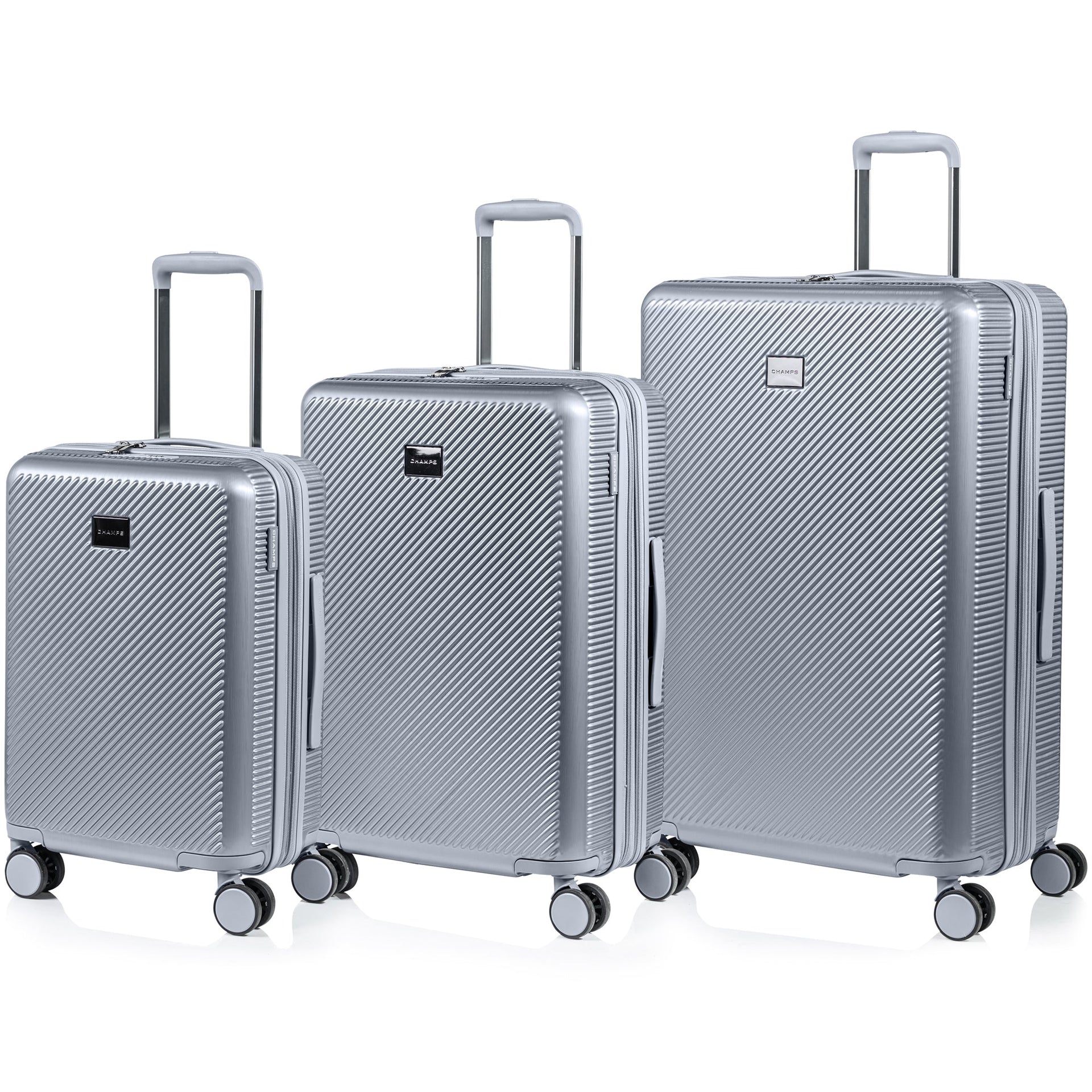 Iconic II / 3-Piece Luggage Set Silver Champs Luggage Shopify Collective