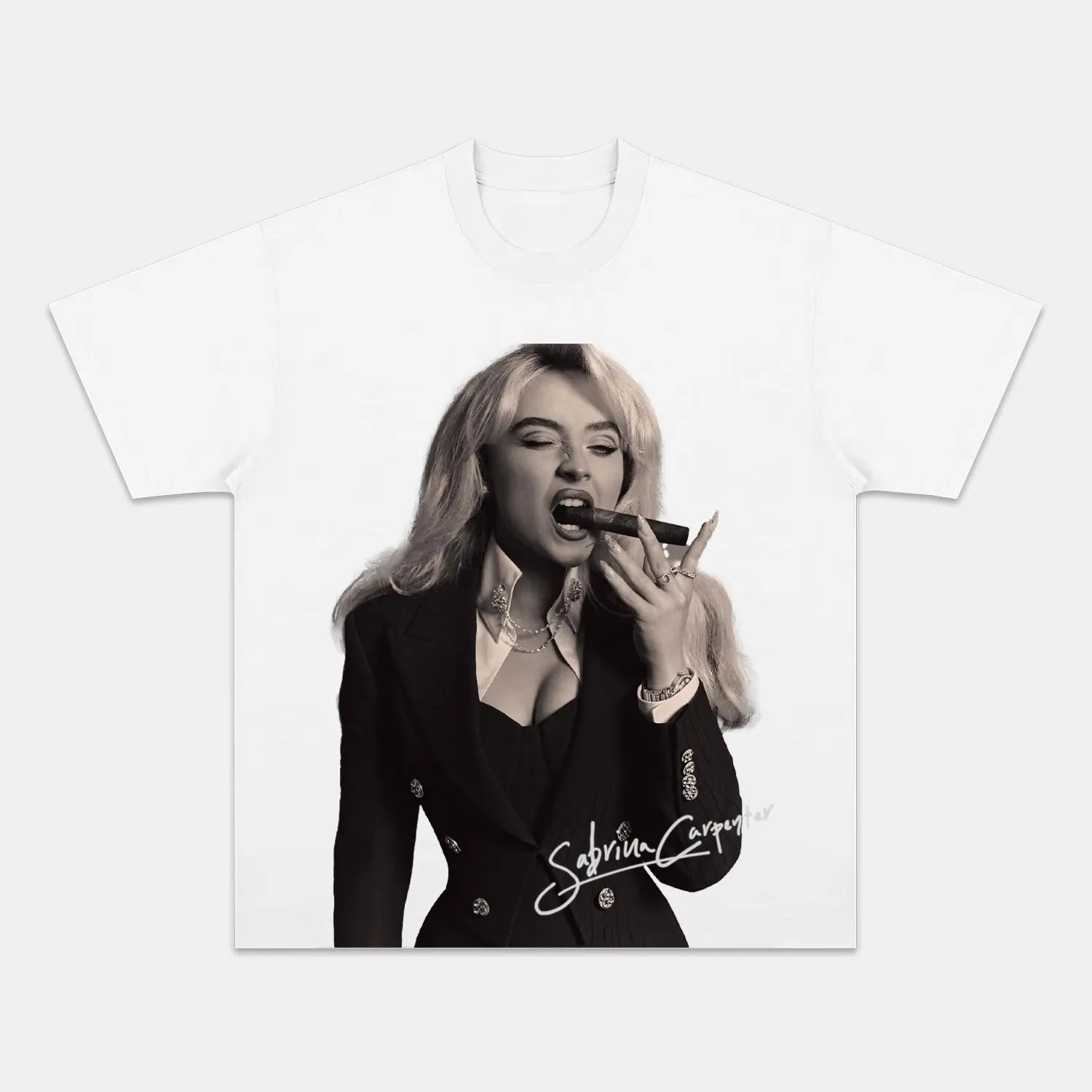 Sabrina Carpenter: Music Icon Tee V12 WHITE TEE MUSIC POP sabrinacarpenter