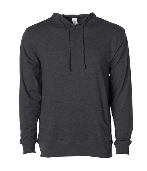 SS150J - Lightweight Jersey Hooded Pullover Charcoal Heather COTTON / POLYESTER FITTED hoodie INDEPENDENT JERSEY Lightweight MEN mens PULLOVERS SS150 sss STANDARD SUPPLY tearaway