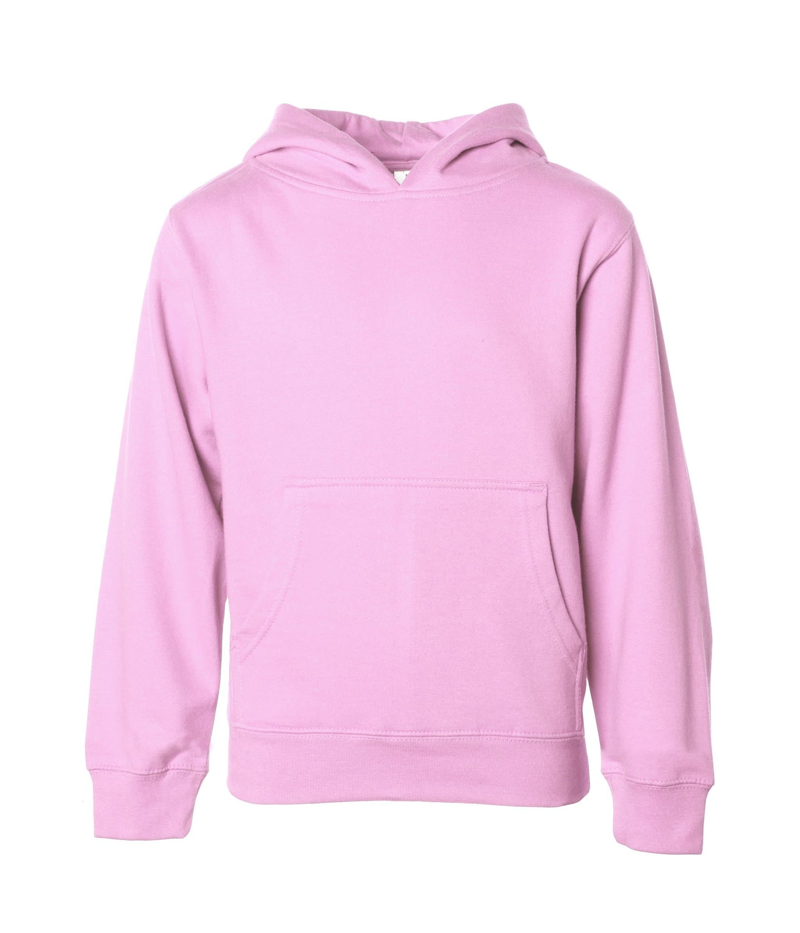 SS4001Y - Youth Midweight Pullover Hooded Sweatshirt Light Pink COTTON / POLYESTER INDEPENDENT MIDWEIGHT PULLOVERS REGULAR ss SS4001 SS4001Y sss STANDARD SUPPLY tearaway YOUTH