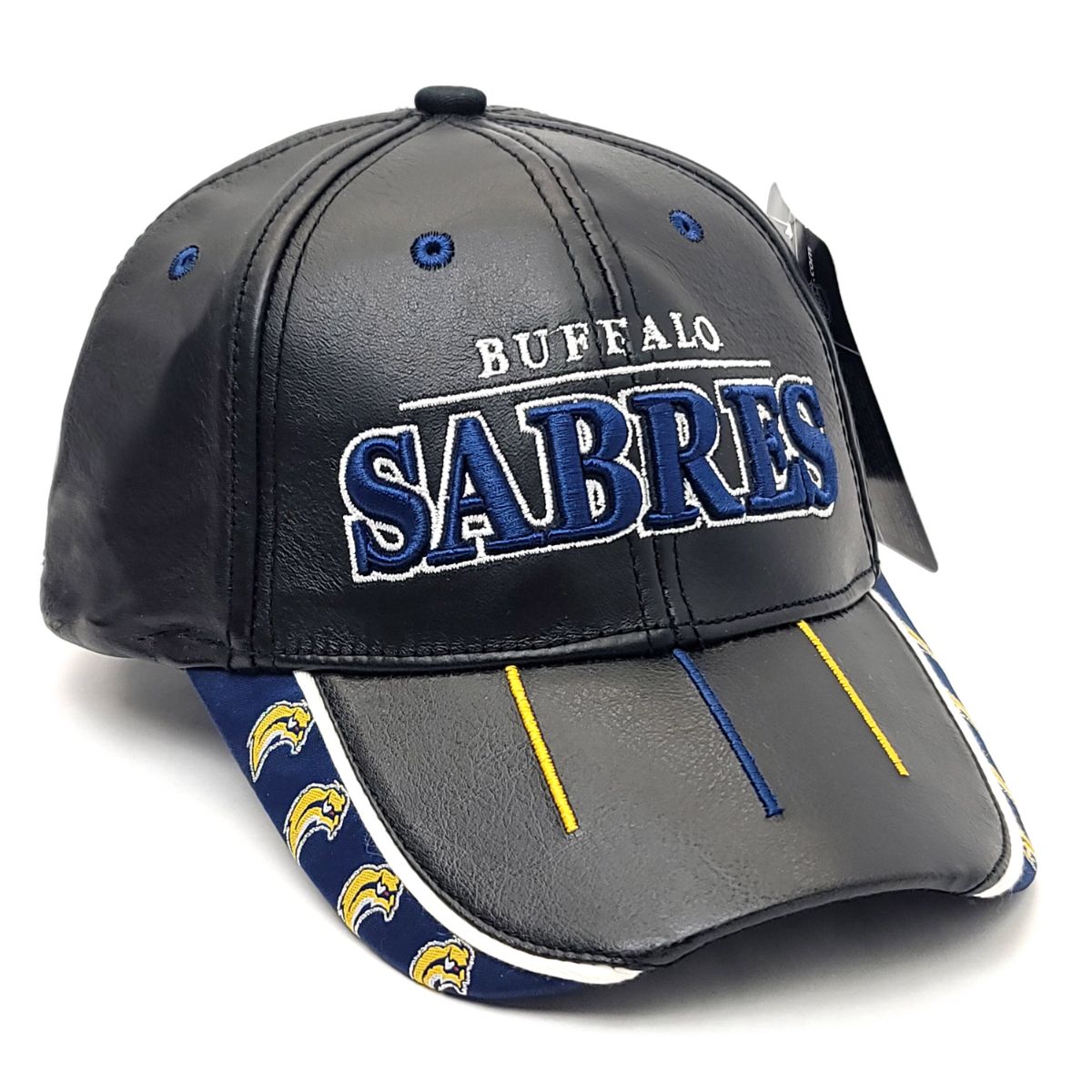 Buffalo Sabres - Leather, Black, Adjustable Sabres
