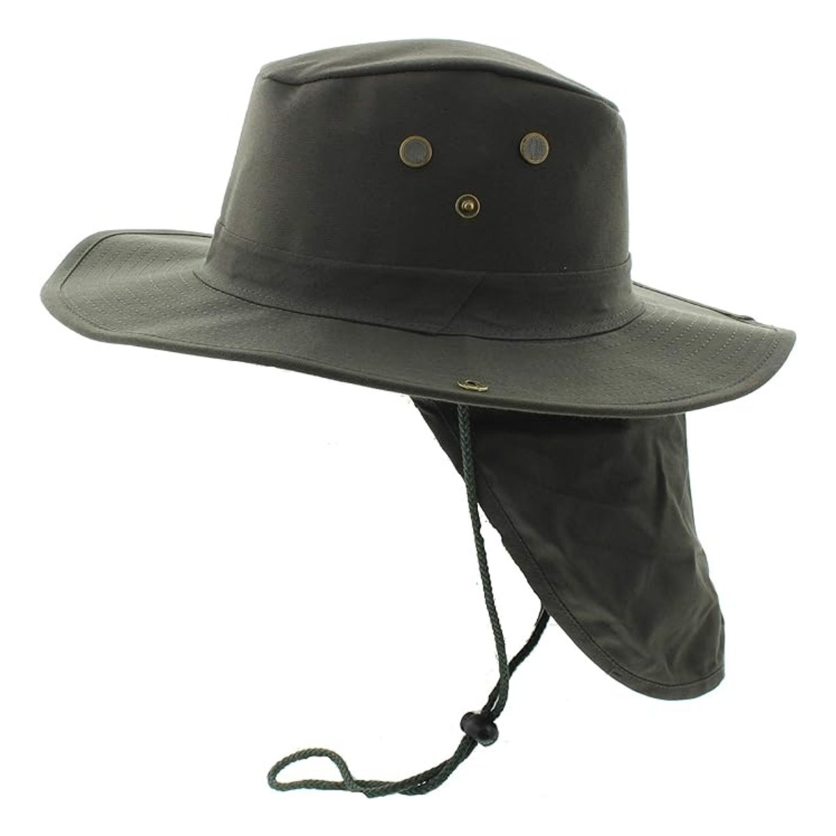 Safari Hat with Neck Cover, Solid, Various Colours & Sizes Olive Dozen Special Summer Hat