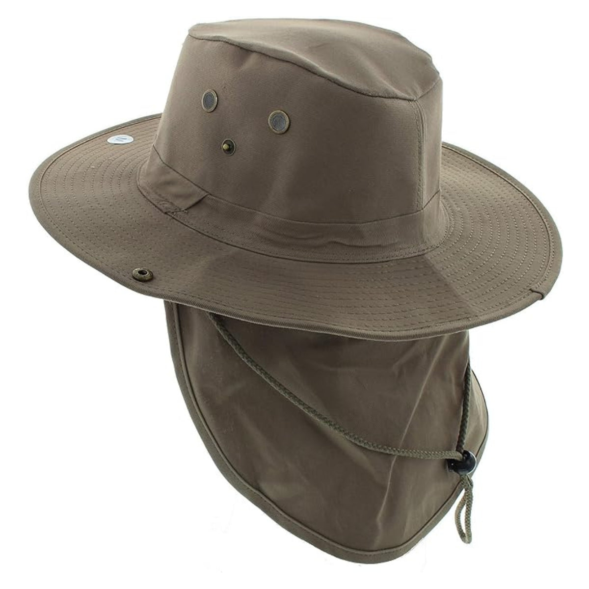 Safari Hat with Neck Cover, Solid, Various Colours & Sizes Khaki Dozen Special Summer Hat