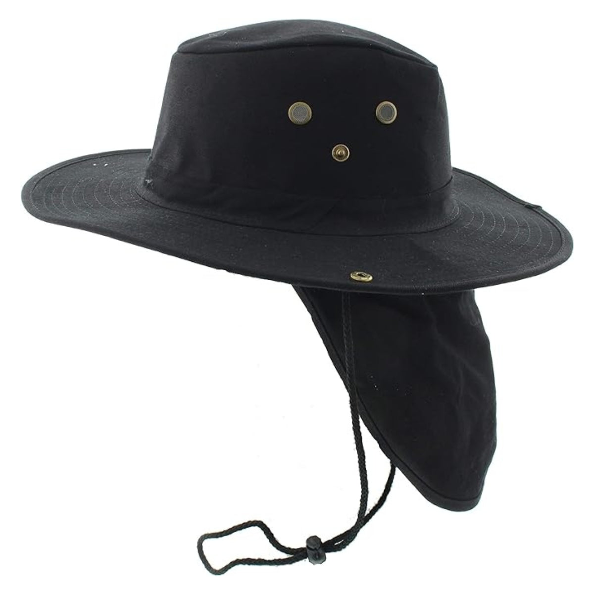 Safari Hat with Neck Cover, Solid, Various Colours & Sizes Black Dozen Special Summer Hat