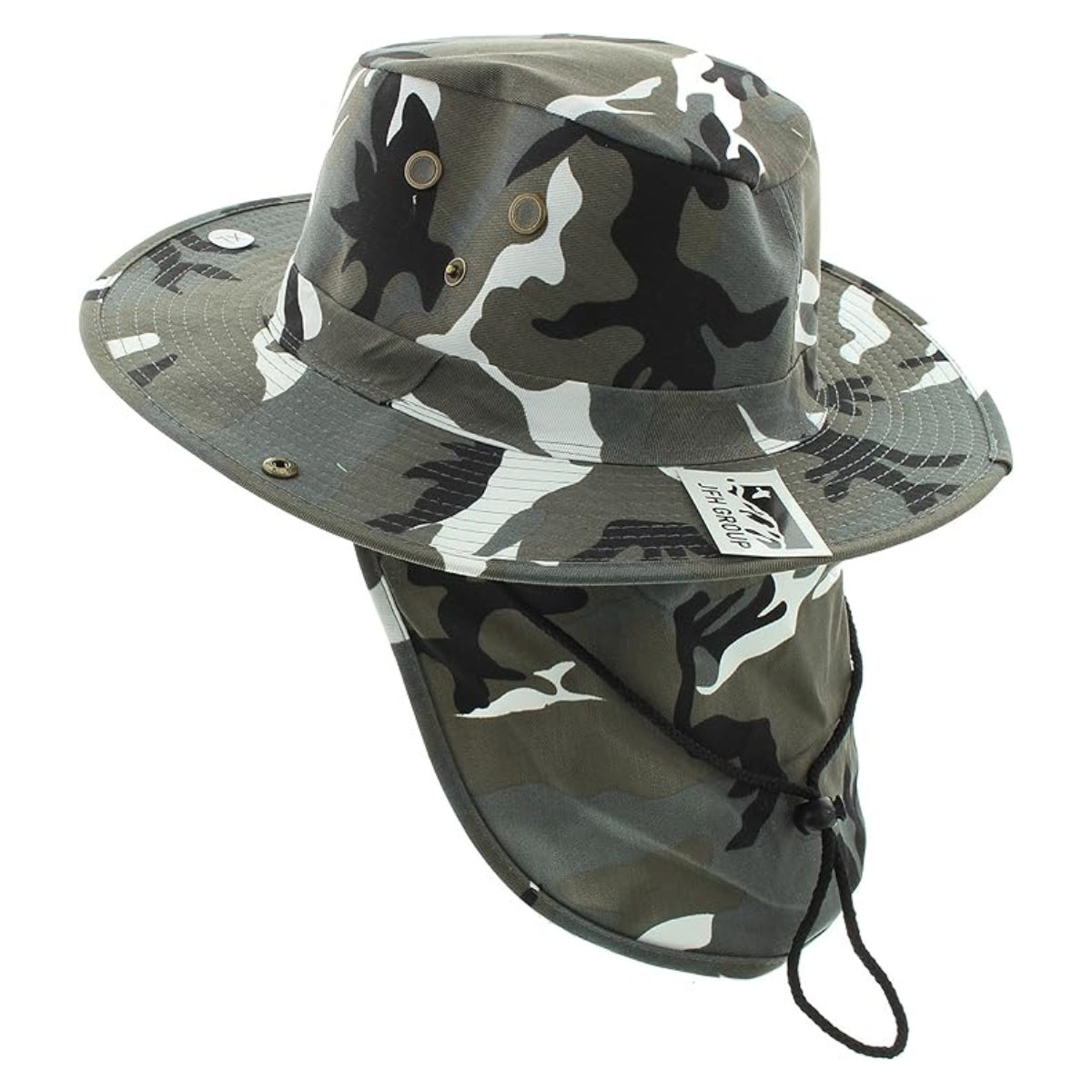 Safari Hat with Neck Cover, Solid, Various Colours & Sizes City Camo Dozen Special Summer Hat