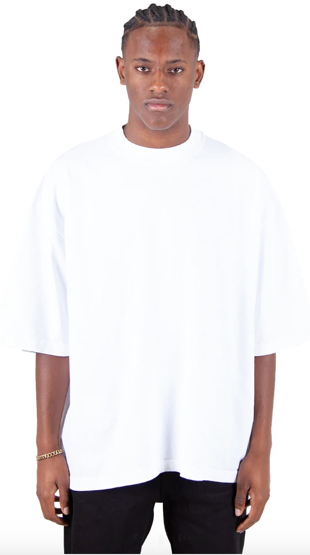 SHAKA WEAR Garment Dye Drop Shoulder, - 7.5 Oz, White