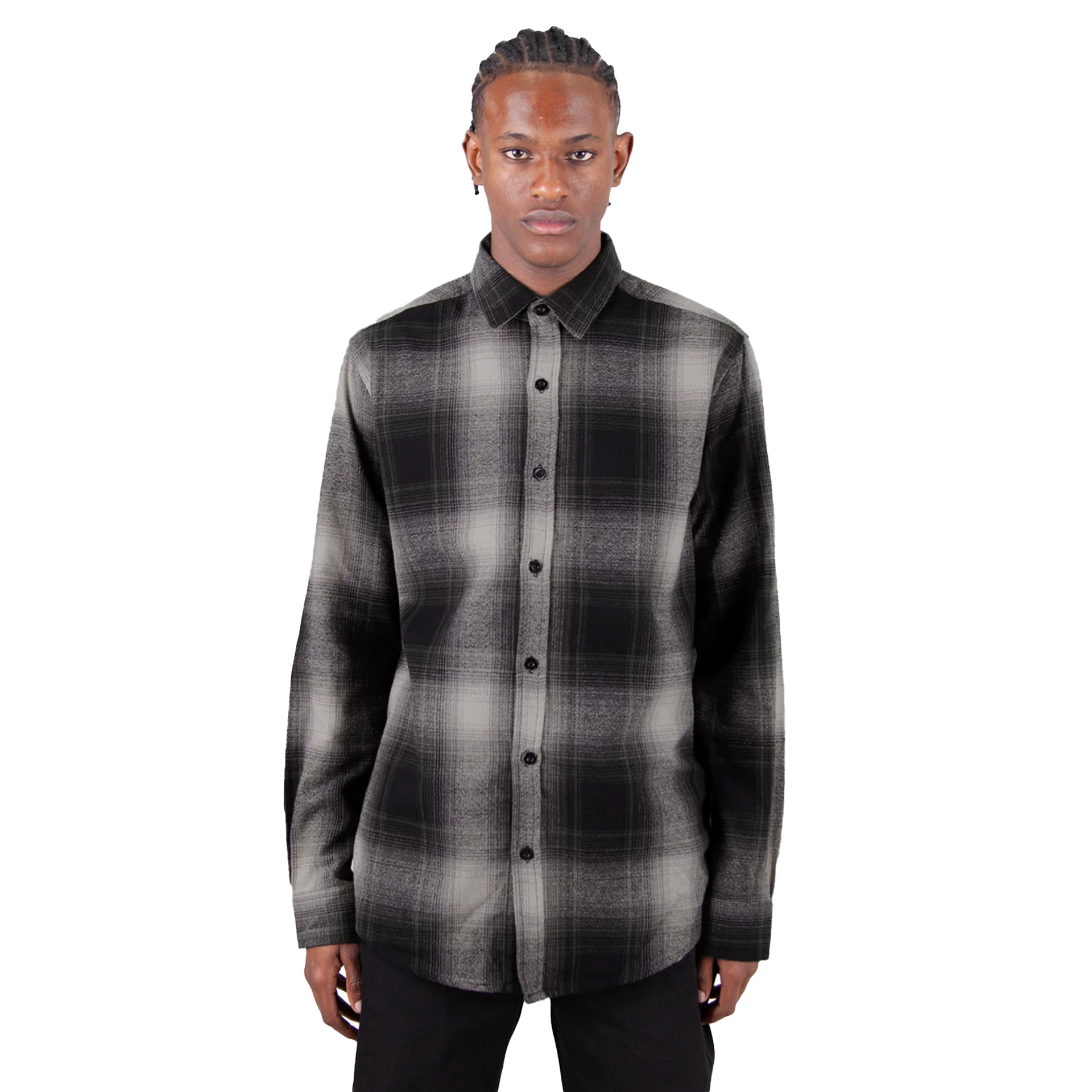 Plaid Flannel Overshirt COTTON / POLYESTER MEN MIDWEIGHT Shaka Wear SLIGHT OVERSIZED