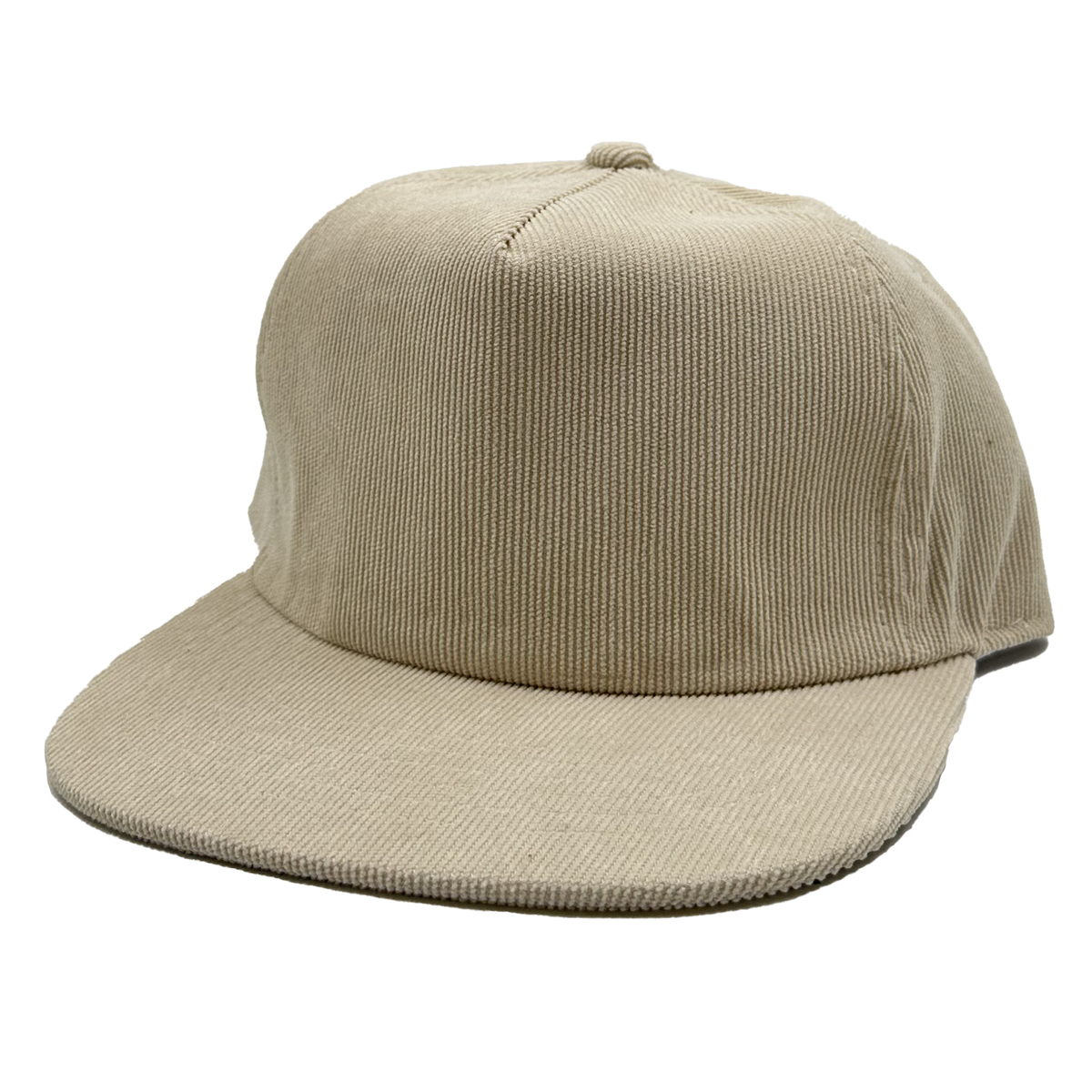 NISSI CAPS GNV-10195P, - 5 Panels Flat Bill Corduroy Cap, Stone