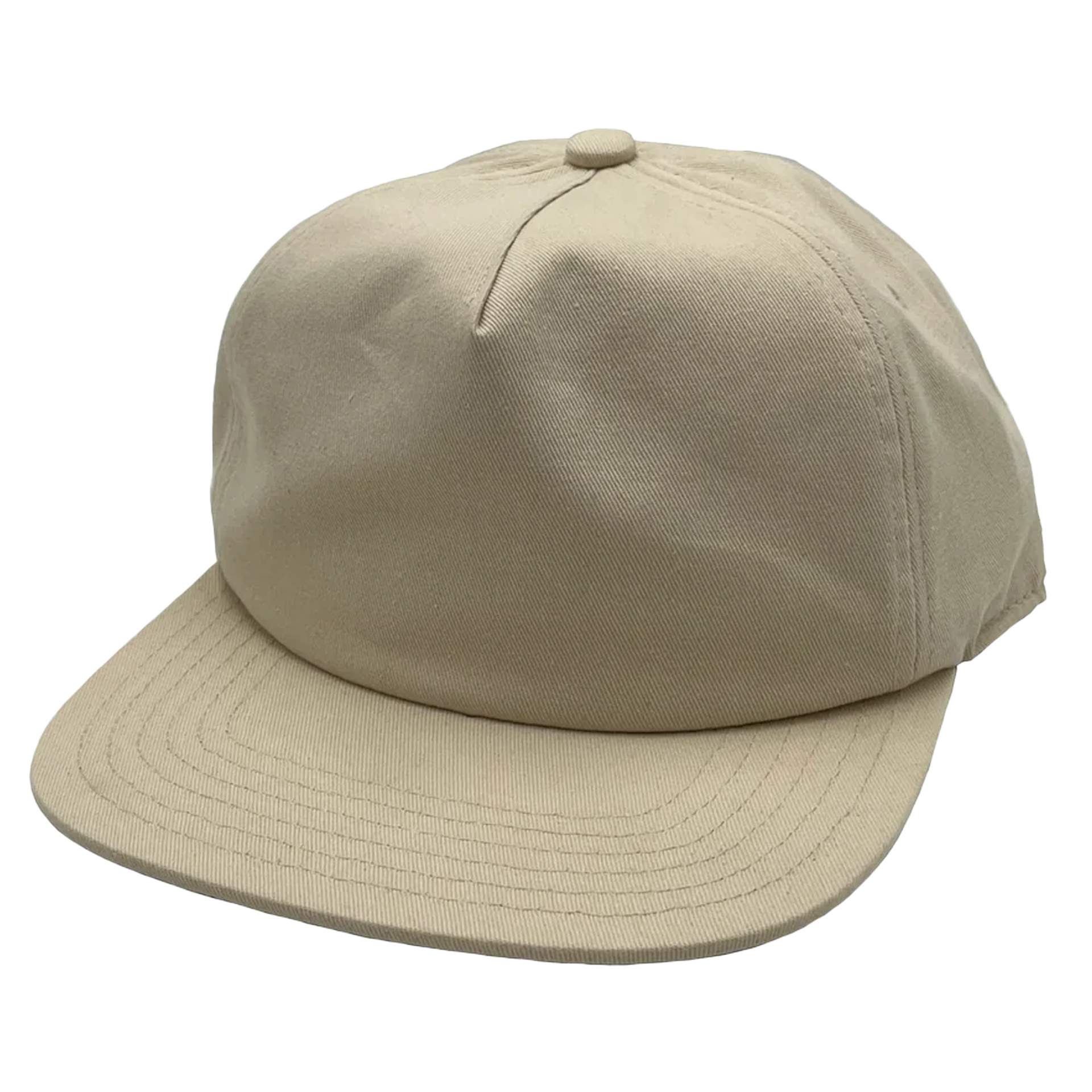 GNV-1040SB - 5 Panels Mid Profile Flat Bill Stone One Size 5 PANELS 5 PANELS - UNSTRUCTURED COTTON FLAT mid profile nissi caps SNAPBACK UNISEX UNSTRUCTURED