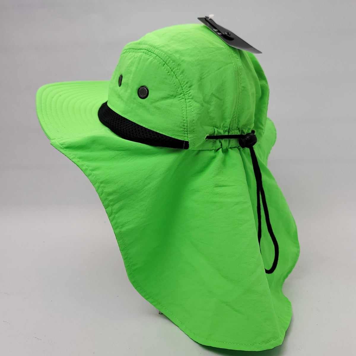 Outdoor Beach Hat with Neck Cover, F006, Multi-Coloured, Adjustable, Water Resistant Neon Green Outdoor Cap Summer Hat