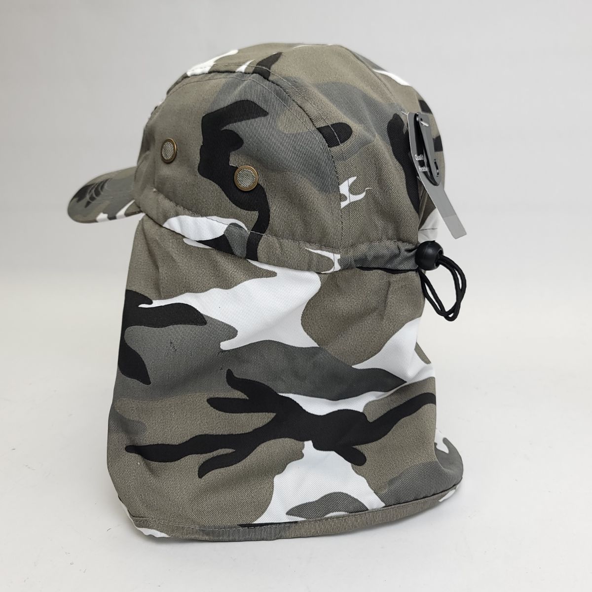 5 Panel Hiking Cap with Neck Cover, Various Colours, Adjustable City Camo OSFA Hiking Hat Summer Hat