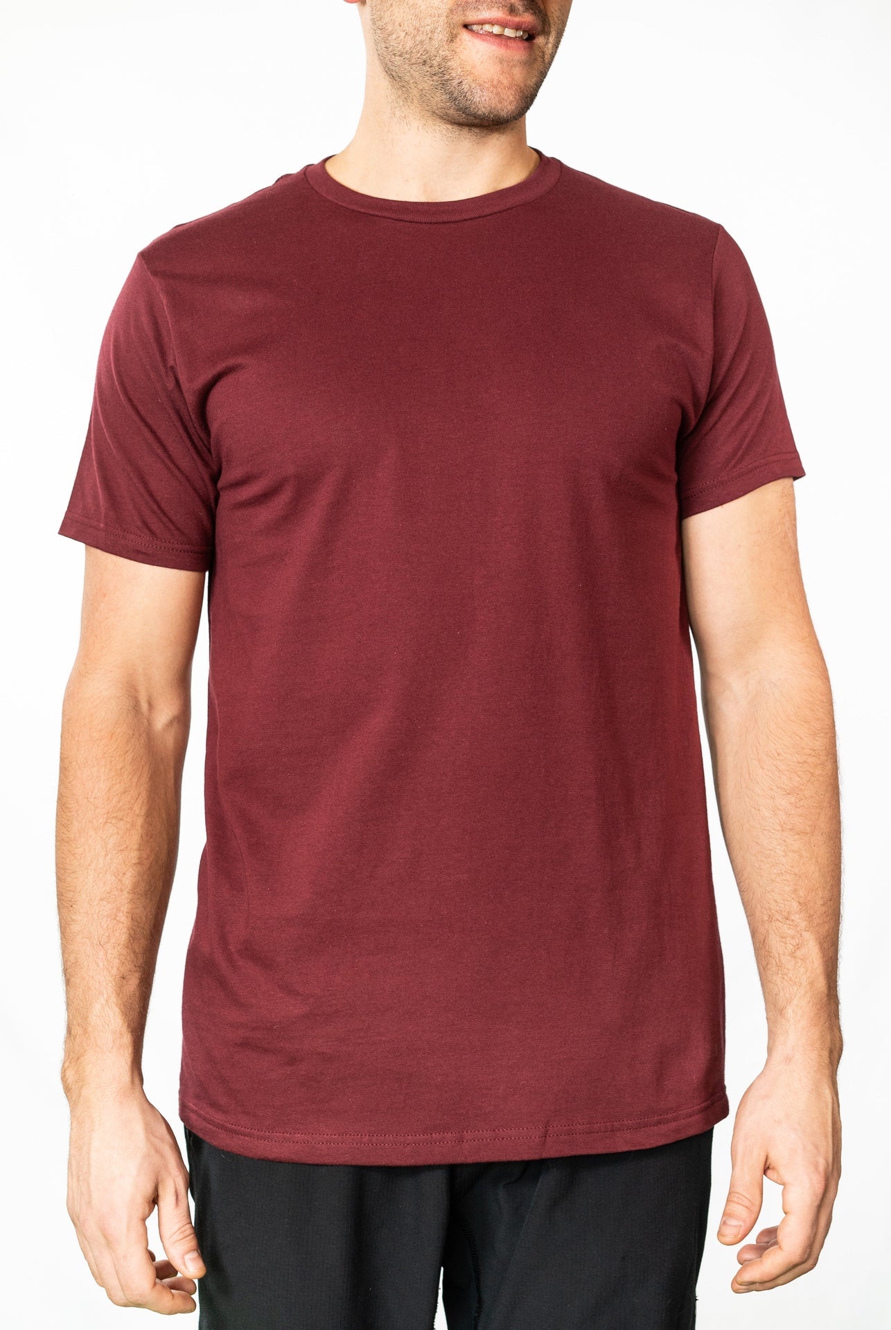 47151 - Men's Premium Tee Burgundy 47151 COTTON FITTED Lightweight MEN mens OPTIMA Premium REGULAR shsdparentproduct tearaway