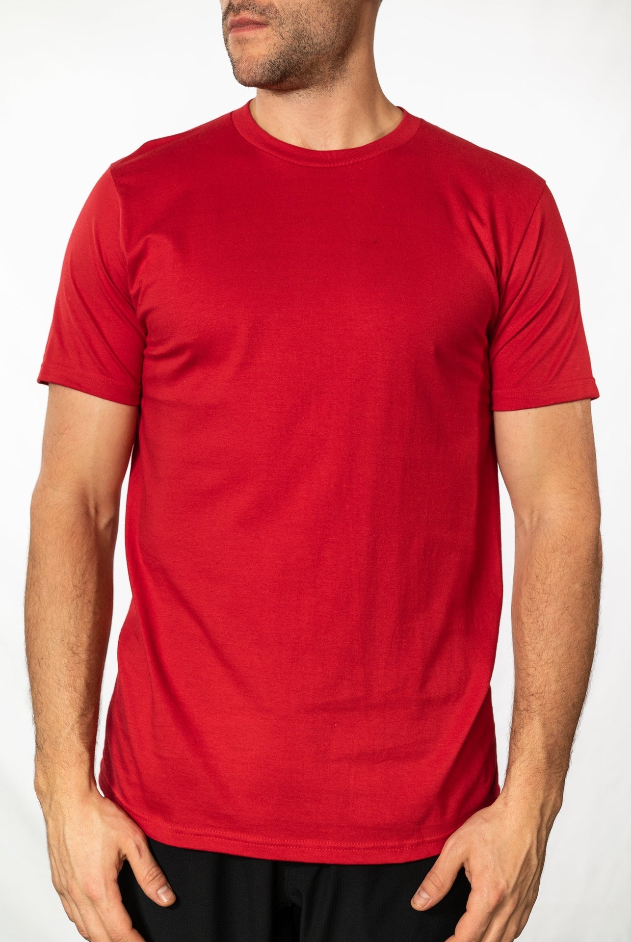 47151 - Men's Premium Tee Mountain Red 47151 COTTON FITTED Lightweight MEN mens OPTIMA Premium REGULAR shsdparentproduct tearaway