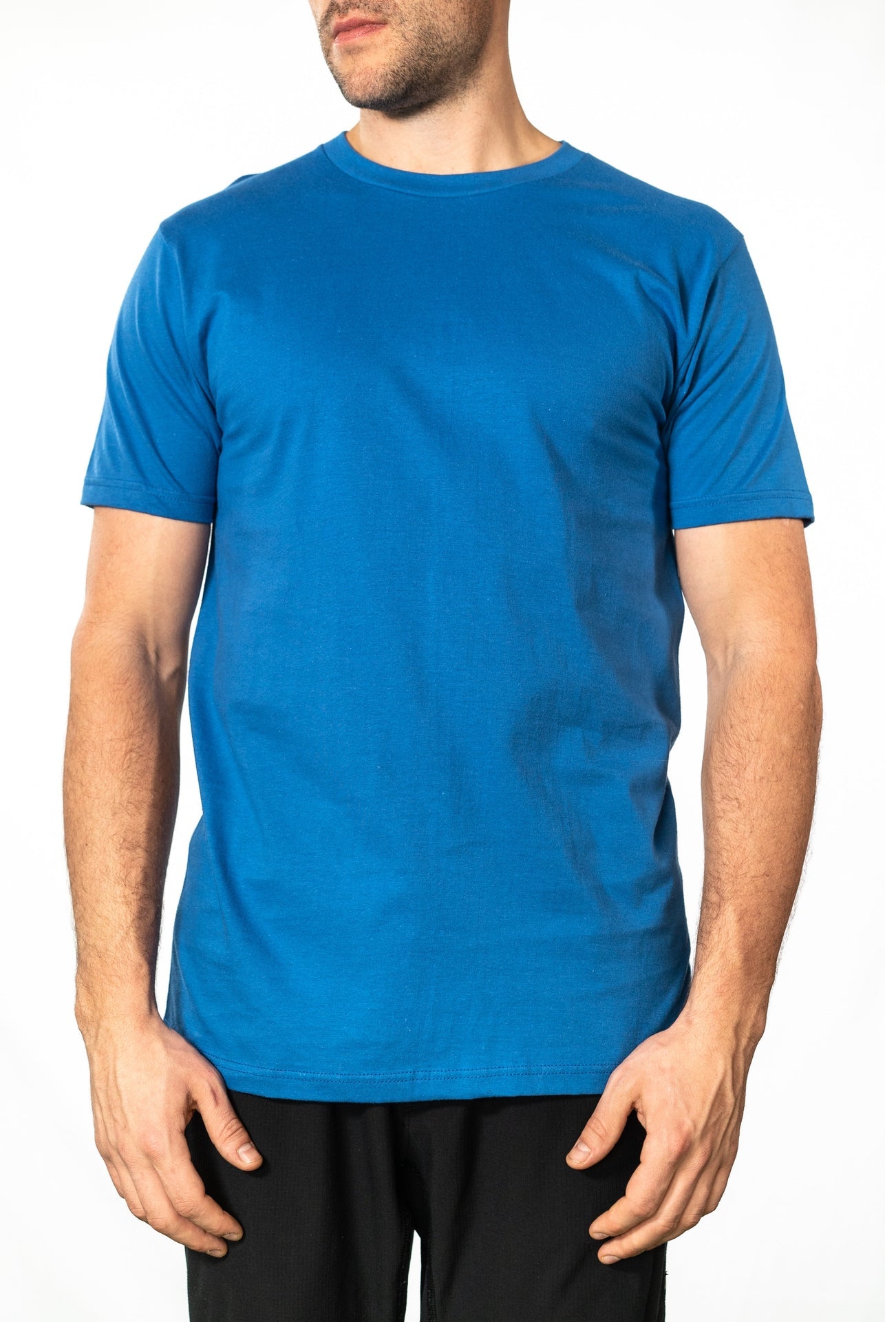 47151 - Mens Premium Tee Vivid Blue 47151 COTTON FITTED Lightweight MEN OPTIMA PREMIUM REGULAR shsdchildproduct tearaway