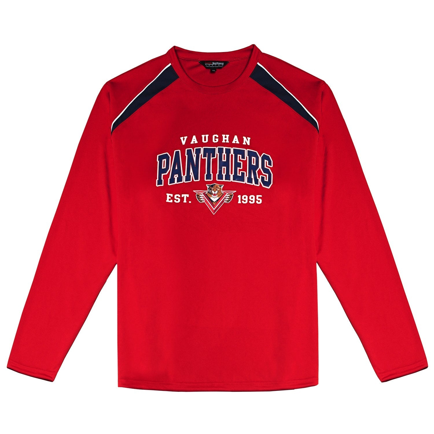 TS186 - Custom Solid crew neck long sleeve t-shirt with piping detail (ladies')