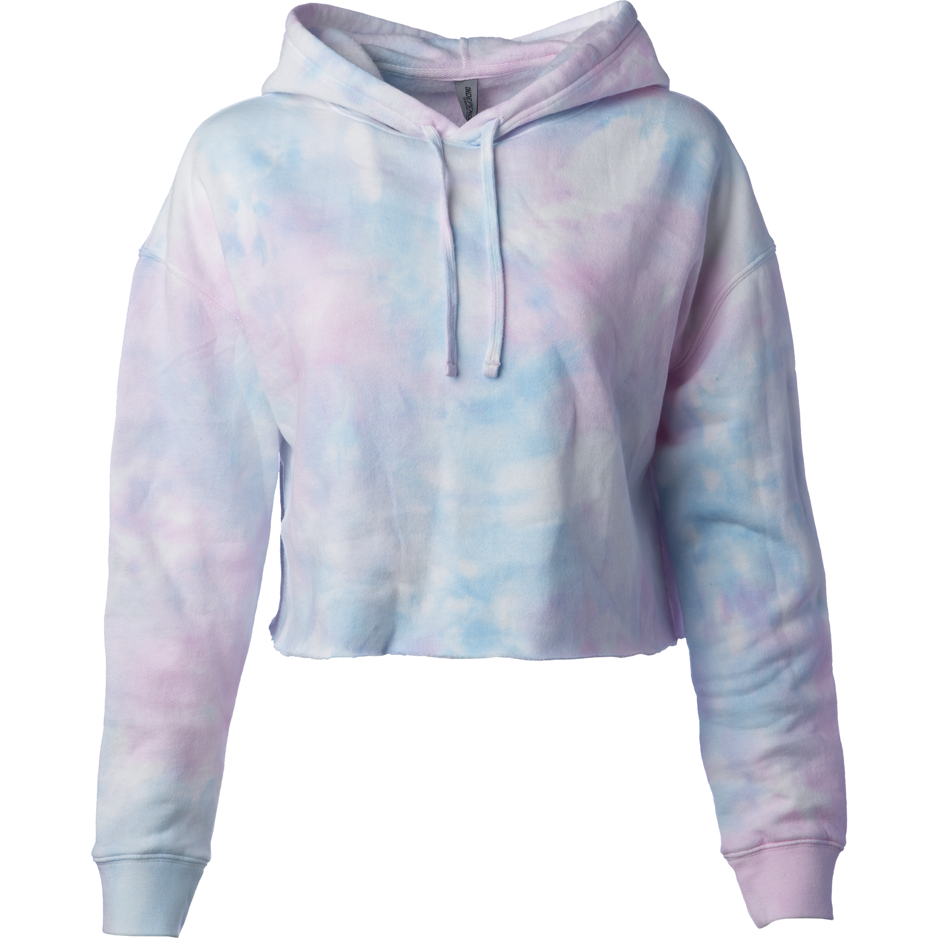 AFX64CRP - Women's Lightweight Crop Hooded Pullover Tie Dye Cotton Candy AFX AFX64 AFX64CRP BASIC FLEECE camo Casual Wear COTTON / POLYESTER Crop crop top fleece hoodie INDEPENDENT Lightweight PULLOVERS tearaway WOMEN