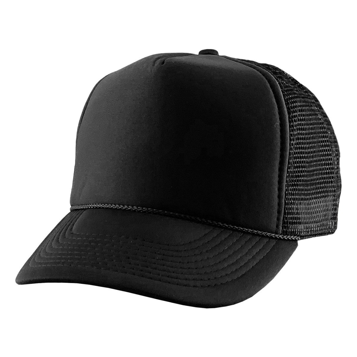 Trucker Cap - NS, Solid Colours Black OSFA Trucker Cap