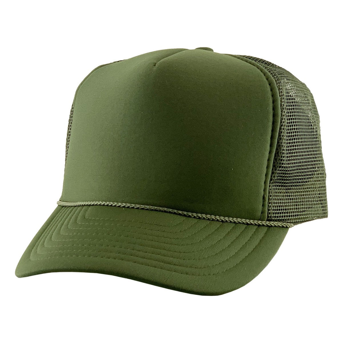 Trucker Cap - NS, Solid Colours Olive Green OSFA Trucker Cap