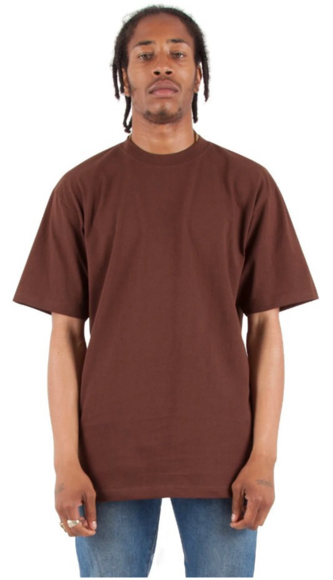 Max Heavyweight Short Sleeve - 7.5 oz Brown COTTON Heavyweight MEN MEN TEE shaka Shaka Wear SHORTSLEEVES shsdparentproduct SLIGHT OVERSIZED TEE tshirts