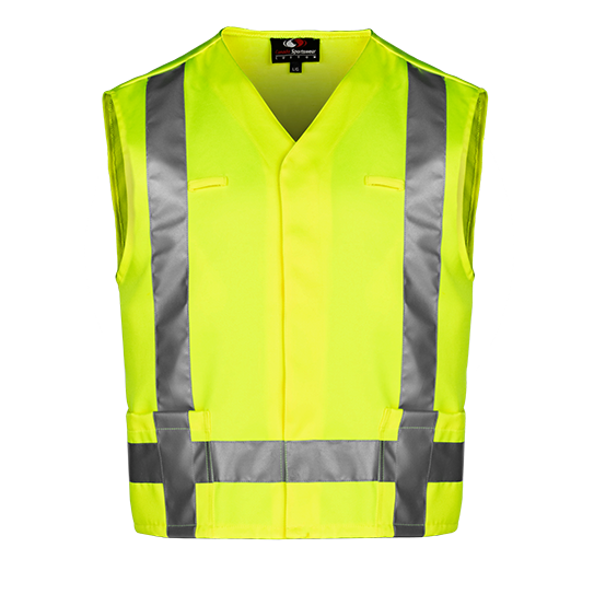 VT131 - Custom Hi-vis safety vest with Velcro closure & 3M reflective tape