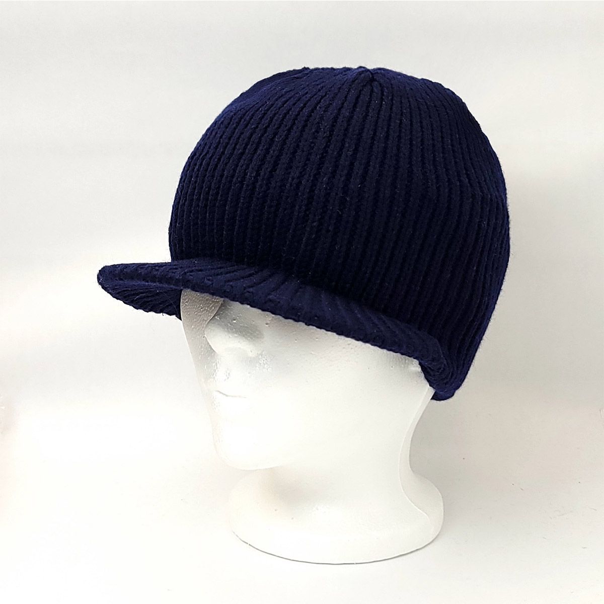 Plain Visor Beanie Navy OSFA Dozen Special plain beanie