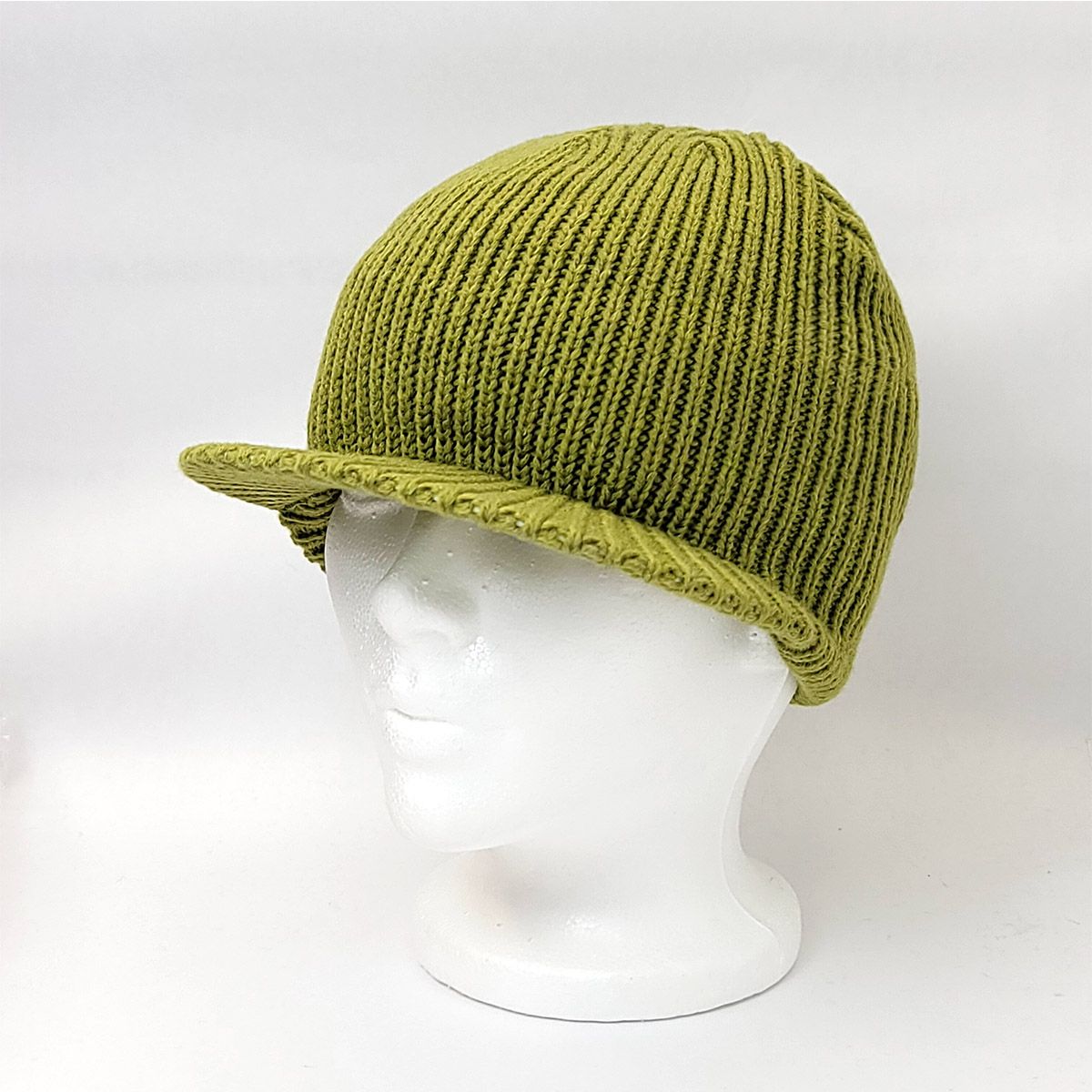 Plain Visor Beanie Lime OSFA Dozen Special plain beanie