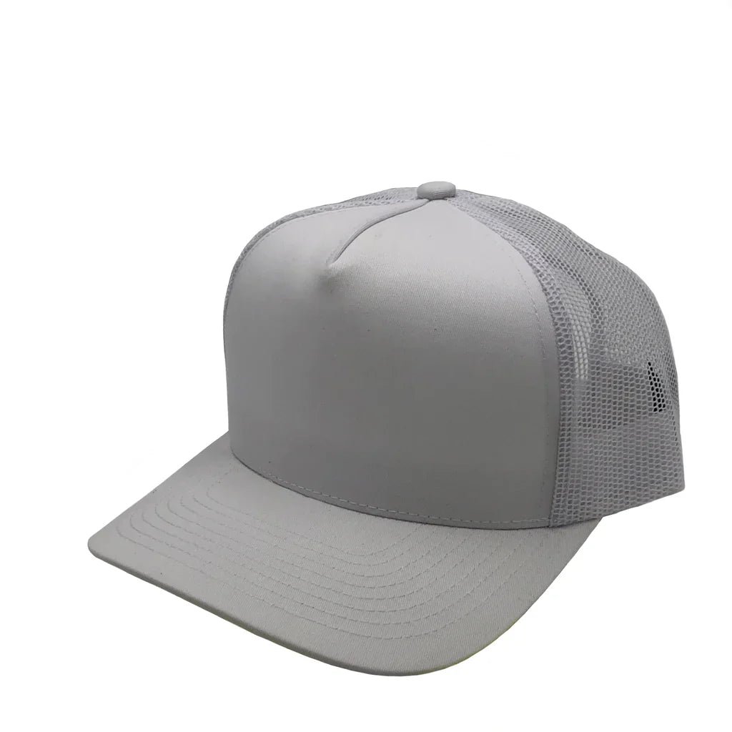 NISSI CAPS GNV-008M, - Premium Pro Style Mesh Trucker Cap, White