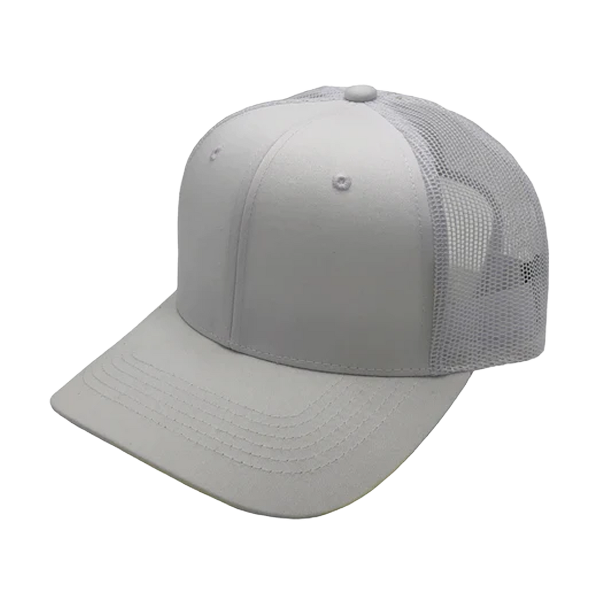 NISSI CAPS GNV-003M, - Premium Pro Style 6 Panels Mesh Trucker Cap, White