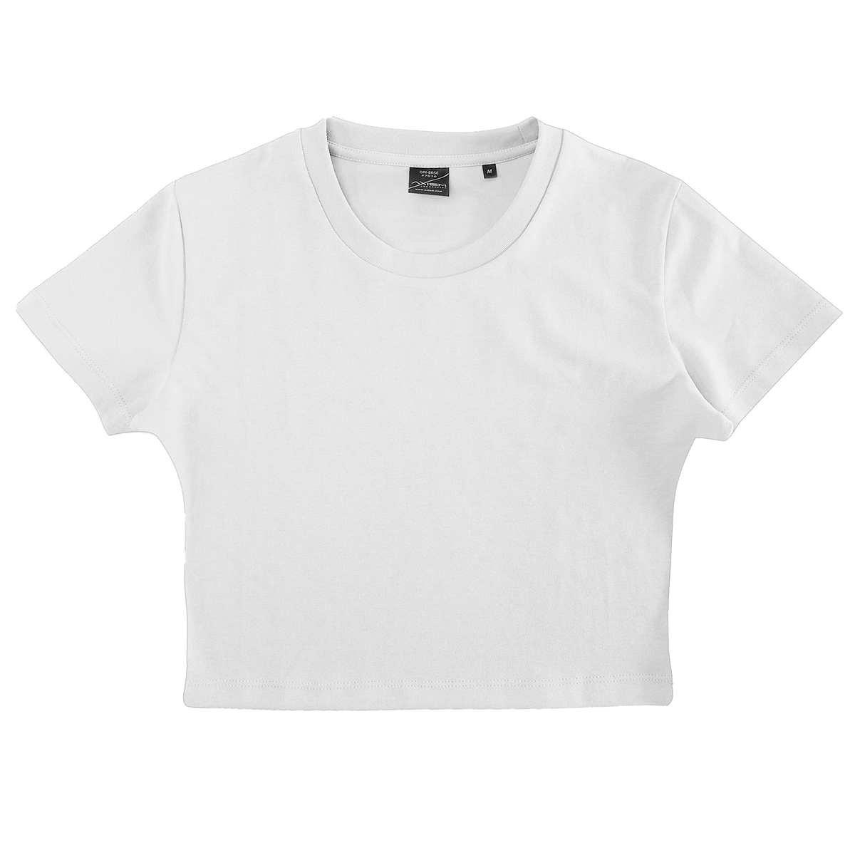 AXISM 7013, - Woman Dri Ease Crop Top, White