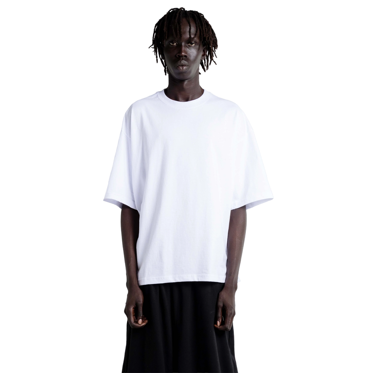 SHAKA WEAR Max Heavyweight Cropped Tee, - 7.5 Oz, White