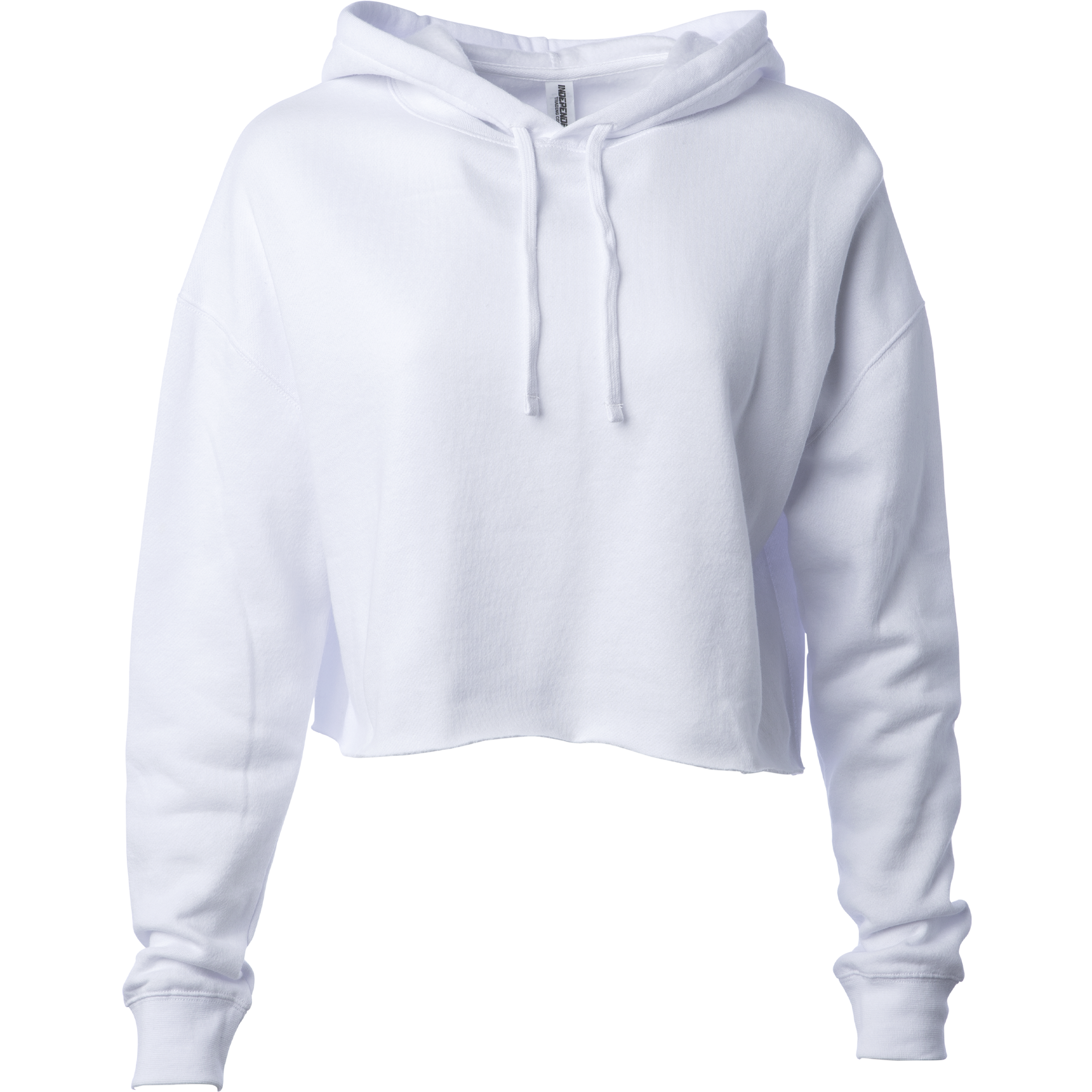 AFX64CRP - Women's Lightweight Crop Hooded Pullover White AFX AFX64 AFX64CRP BASIC FLEECE camo Casual Wear COTTON / POLYESTER Crop crop top fleece hoodie INDEPENDENT Lightweight PULLOVERS tearaway WOMEN