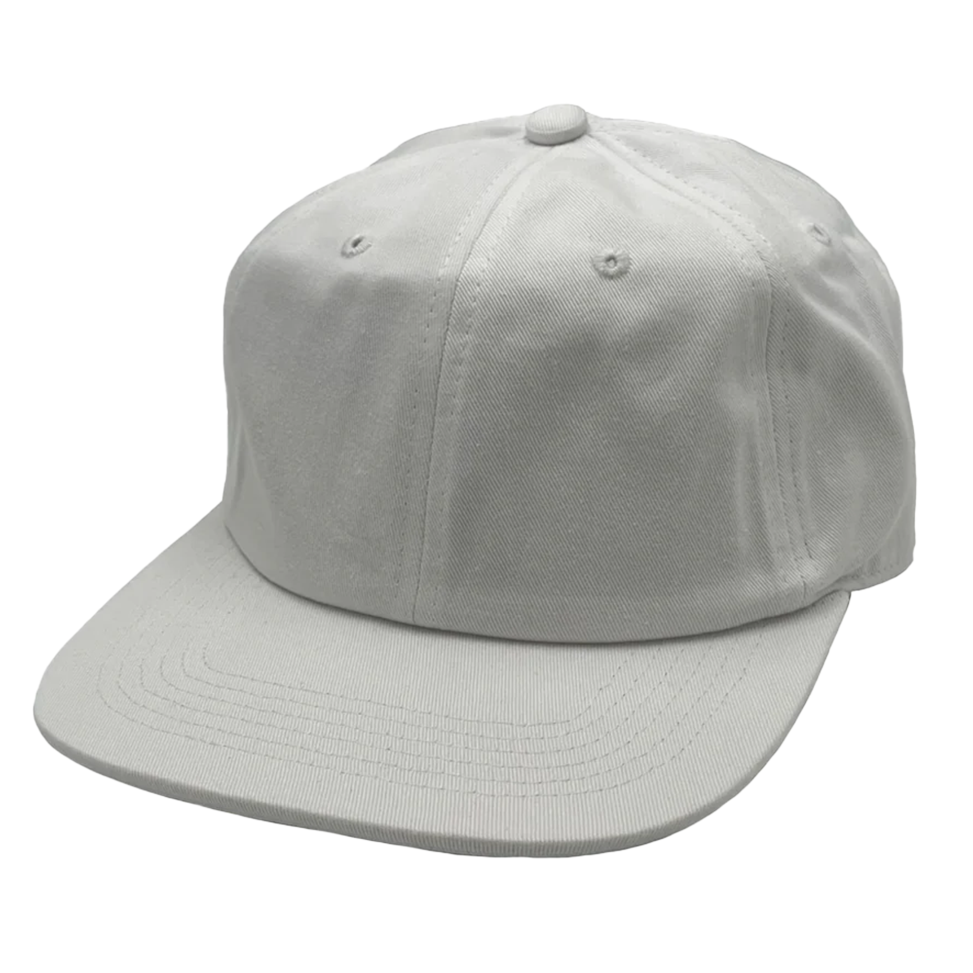 GNV-1004SB - 6 Panels Low Profile Flat Bill White One Size 6 PANELS 6 PANELS - UNSTRUCTURED ADJUSTABLE BUCKLE BUCKLE STRAP COTTON FLAT FLAT BILL low profile nissi caps UNISEX UNSTRUCTURED