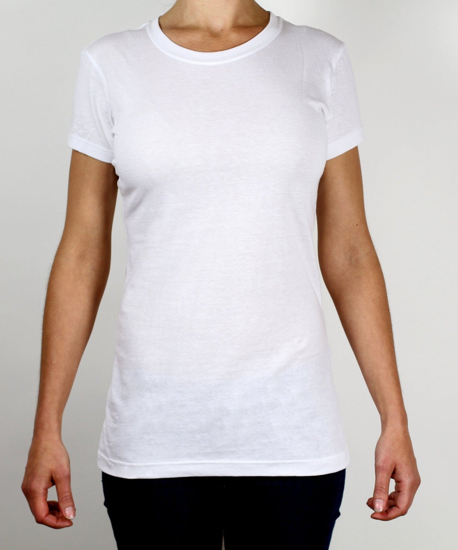 47182 - Women's Eiffel Tee Shirt White CLOSEOUT COTTON FITTED Lightweight ON SALE OPTIMA tearaway TEES WOMEN