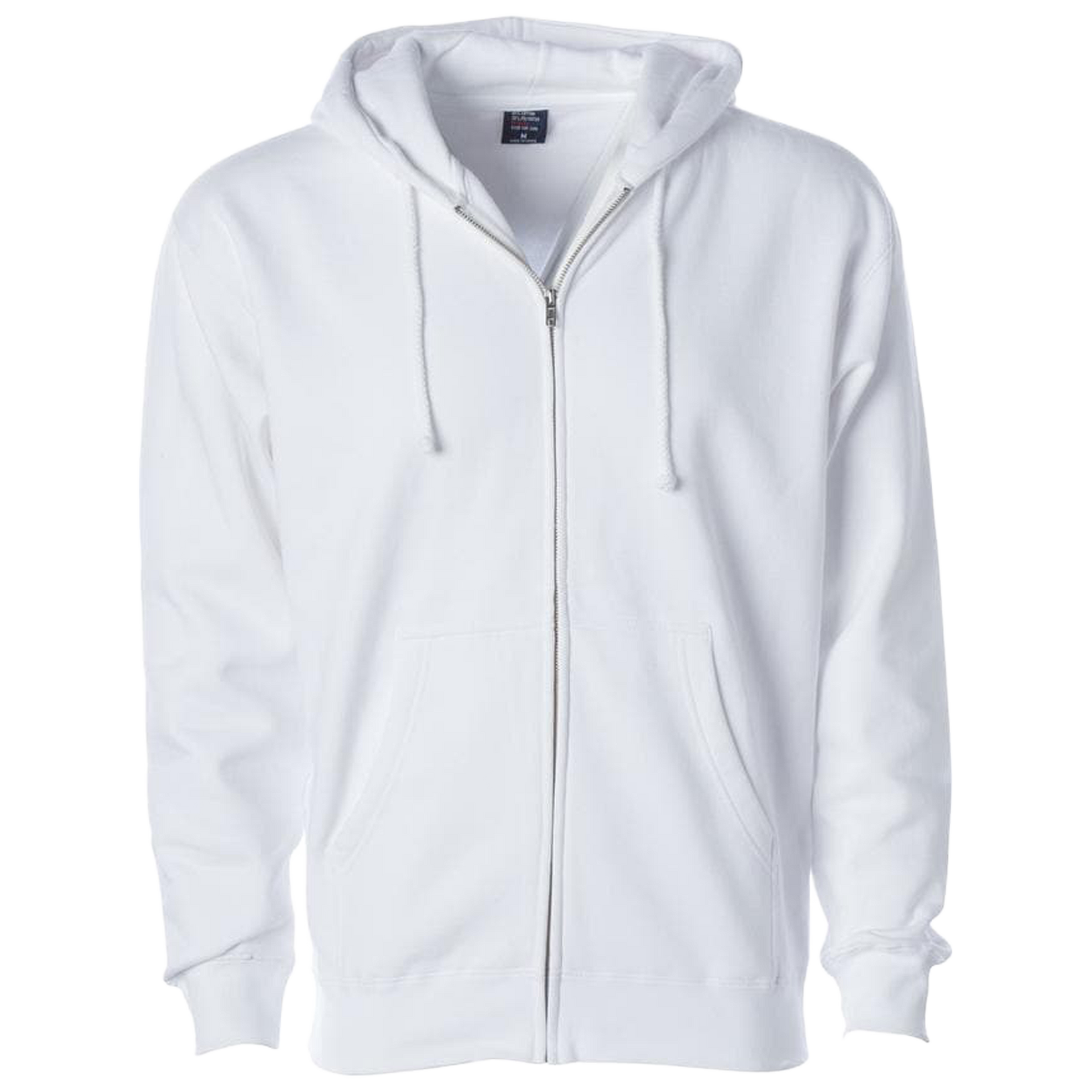 IND4000Z - Men's Heavyweight Zip Hooded Sweatshirt White 4000 CLOSEOUT COTTON / POLYESTER Heavyweight hoodie ind INDEPENDENT INDEPENDENT CLOSE OUT MEN mens ON SALE REGULAR tearaway ZIPS