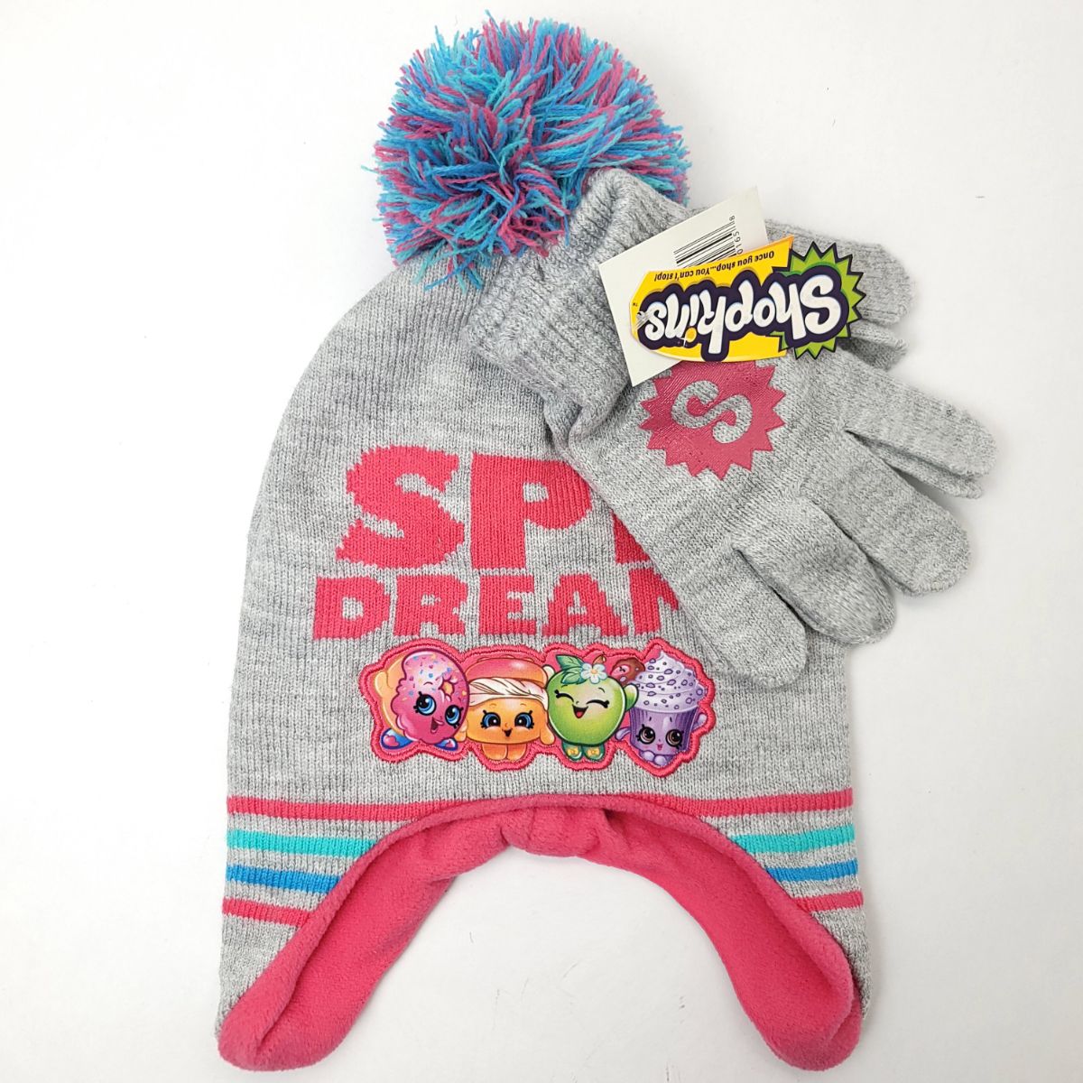Youth - SPK Dreams, Shopkins, 2pcs set Pom Winter hat & Gloves Youths