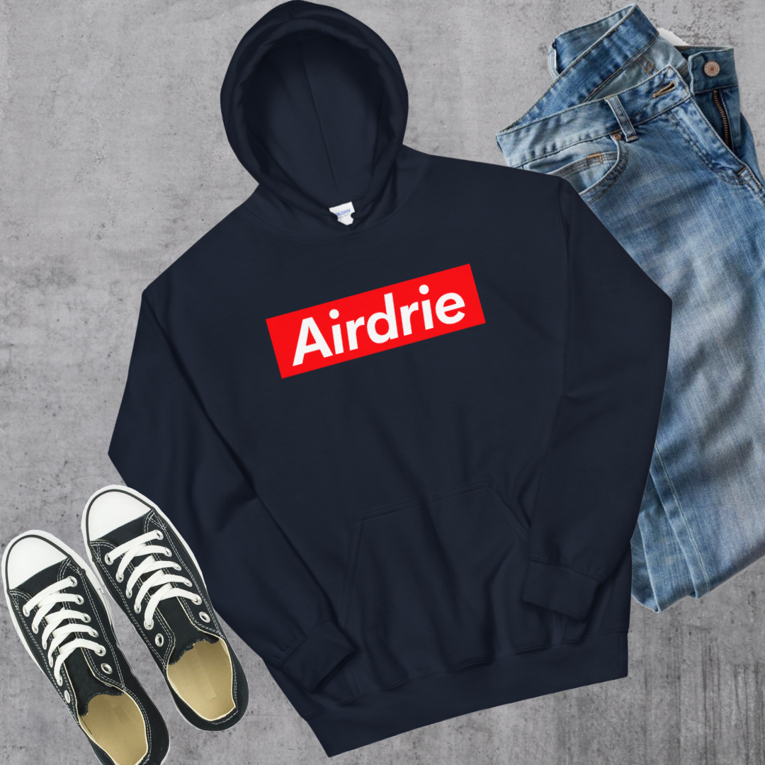 Airdrie Supreme'd Hoodie Navy Alberta Canadian City Apparel