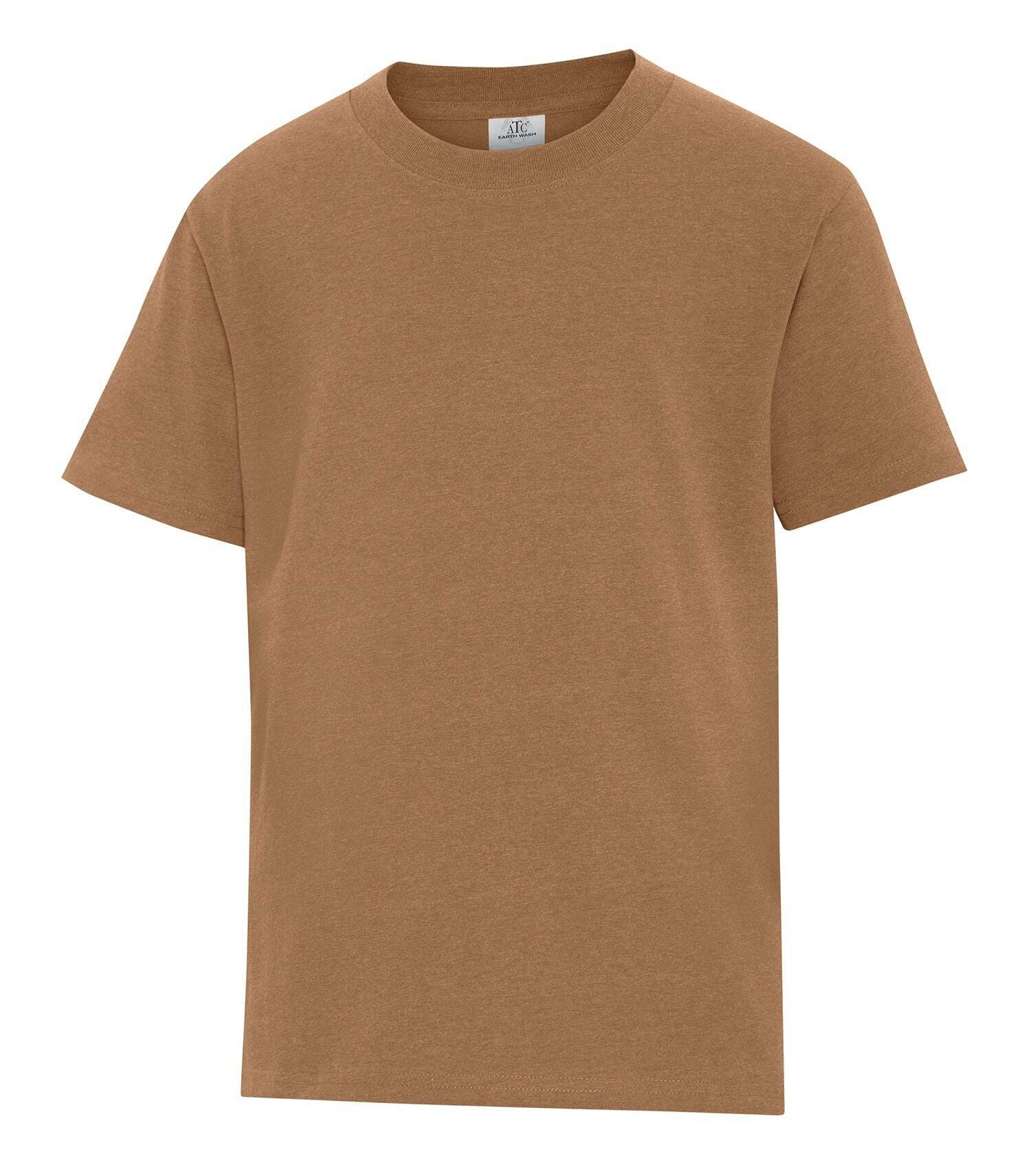 Atc Earth Wash Everyday Earth Wash Youth Tee ATC6040Y Caramel Atc Earth Wash Color-Black Color-Bone Color-Caramel Color-Eggplant Color-Military Color-Navy Color-Orange Color-Pewter Color-Red Color-Sand Color-Stone Blue ON Size-L Size-M Size-S Size-XL T-Shirts & Activewear Youth