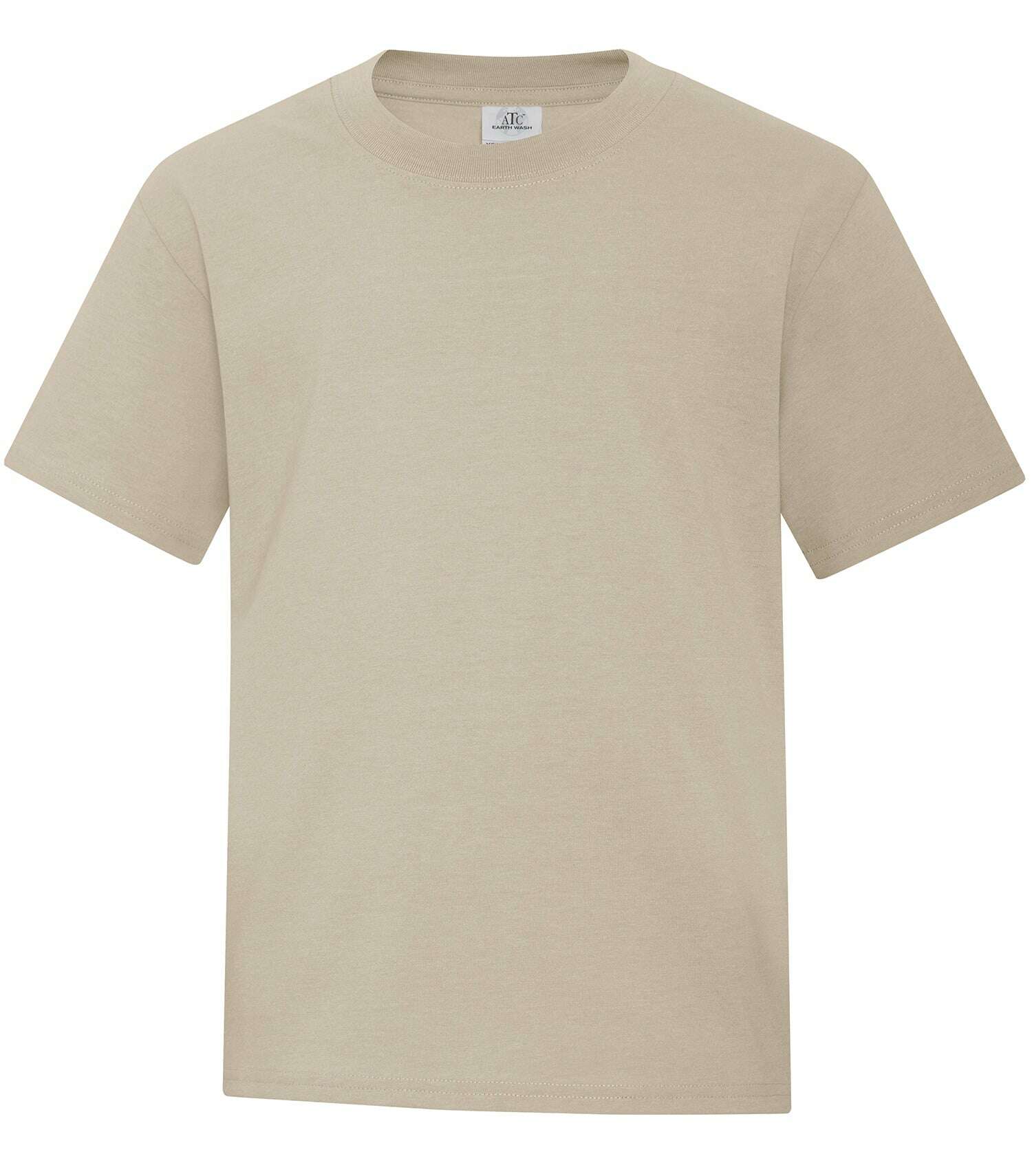Atc Earth Wash Everyday Earth Wash Youth Tee ATC6040Y Sand Atc Earth Wash Color-Black Color-Bone Color-Caramel Color-Eggplant Color-Military Color-Navy Color-Orange Color-Pewter Color-Red Color-Sand Color-Stone Blue ON Size-L Size-M Size-S Size-XL T-Shirts & Activewear Youth