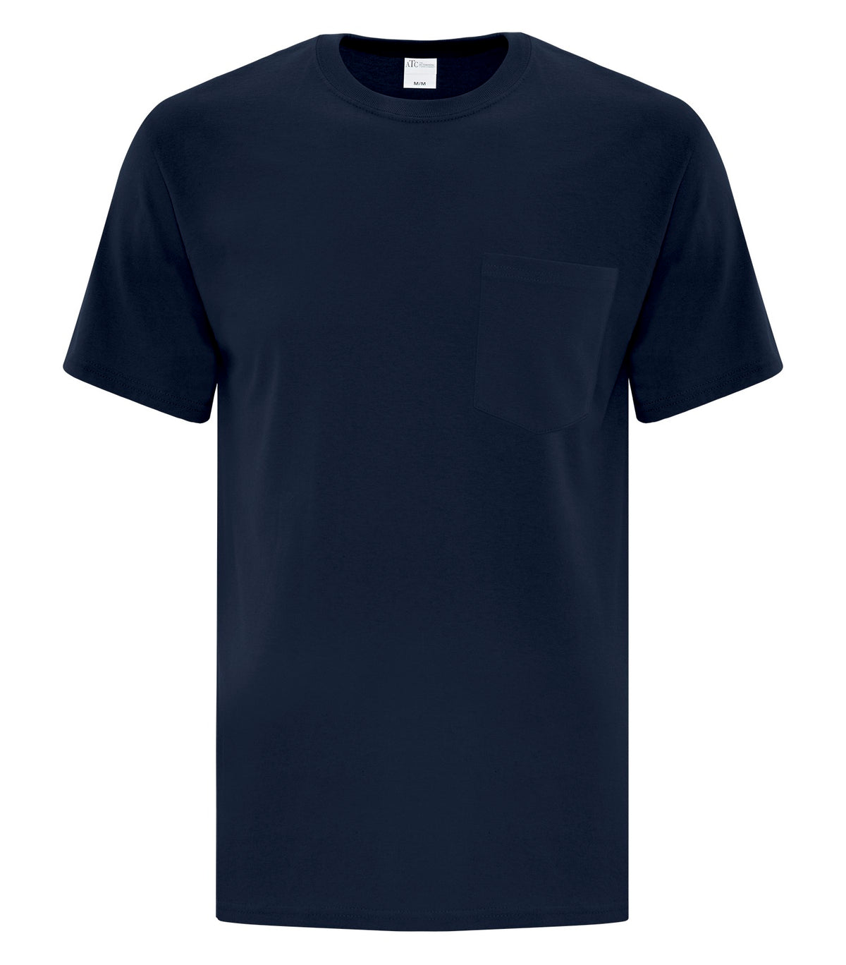 ATC Everyday Collection ATC1000P, Everyday Cotton Pocket Tee, Dark Navy