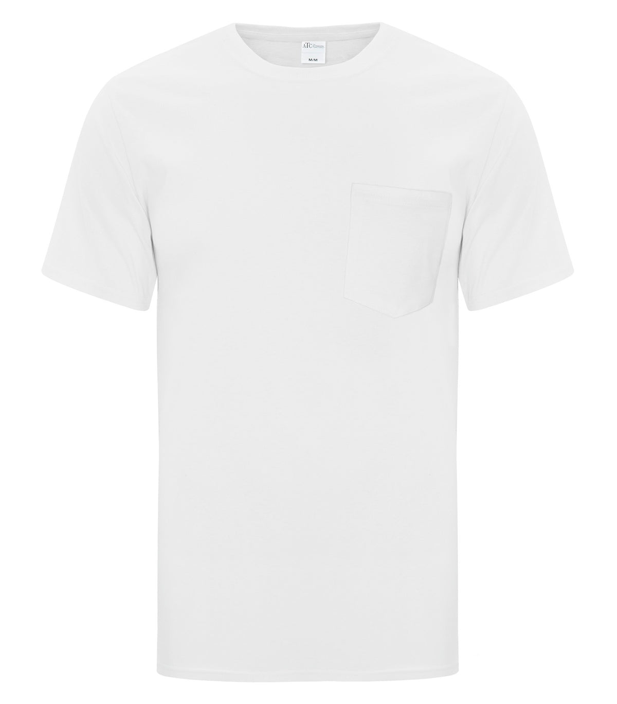 ATC Everyday Collection ATC1000P, Everyday Cotton Pocket Tee, White