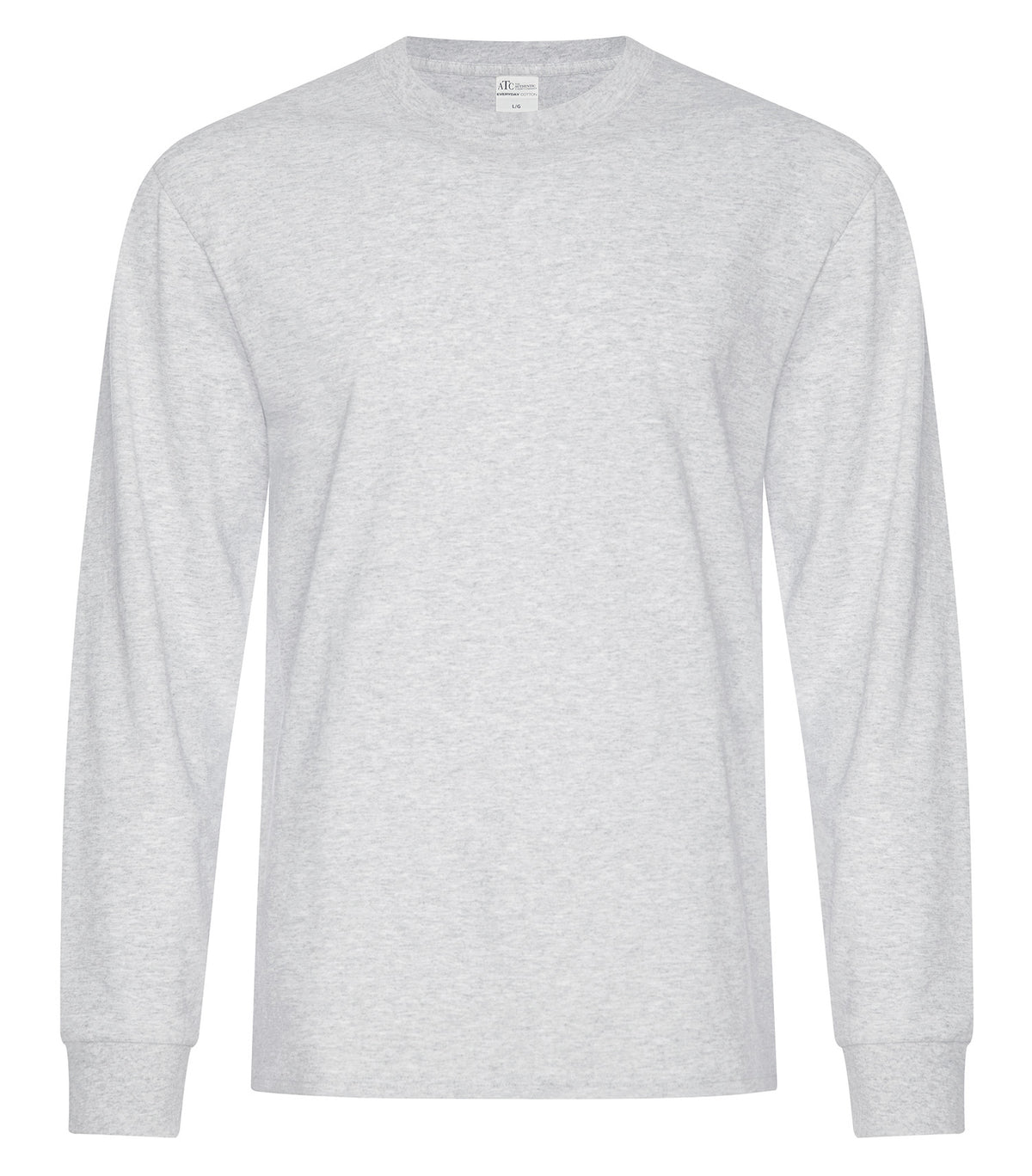ATC Everyday Collection ATC1015, Everyday Cotton Long Sleeve Tee, Ash Grey*