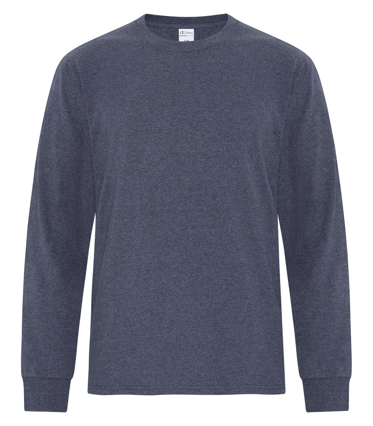 ATC Everyday Collection ATC1015, Everyday Cotton Long Sleeve Tee, Heather Navy